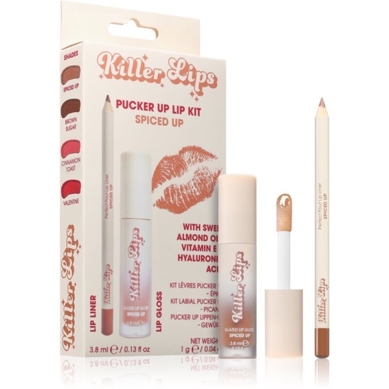 Killer Lips Pucker Up Lip Kit set for lips for women Spiced Up
