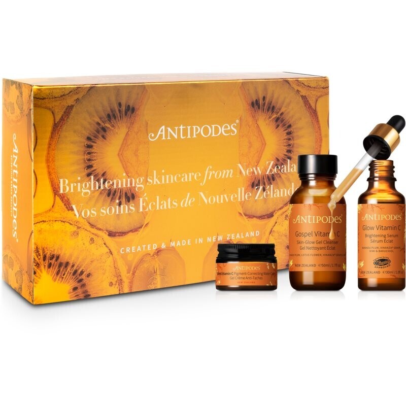 Antipodes Christmas Set Brightening Skincare Christmas gift set with a brightening effect