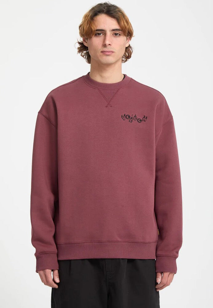 Volcom - FA Daniel Shepard Crew Merlot - Sweater - burgundy - L - Sweat