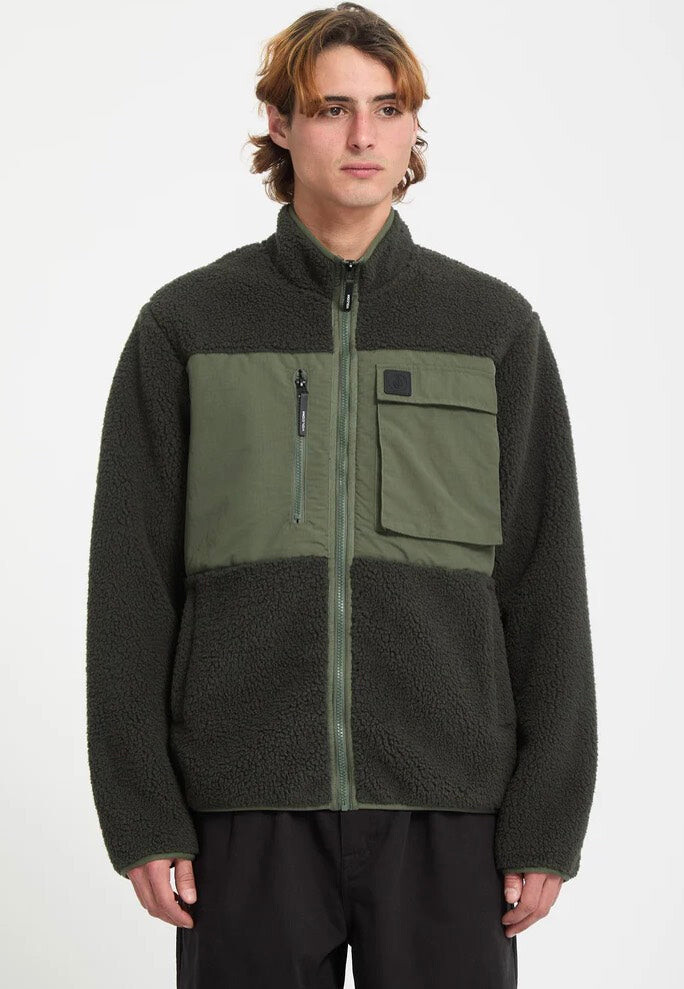 Volcom - Storm Stone Zip Rinsed Black - Jacket - black - L - Fleece