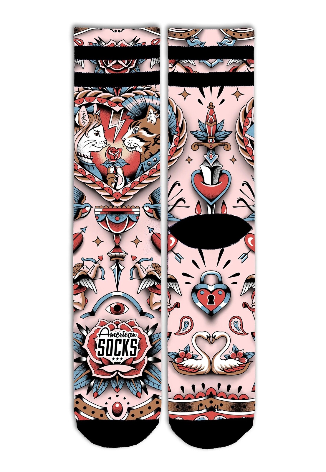 American Socks - Feline Hearts - Socks