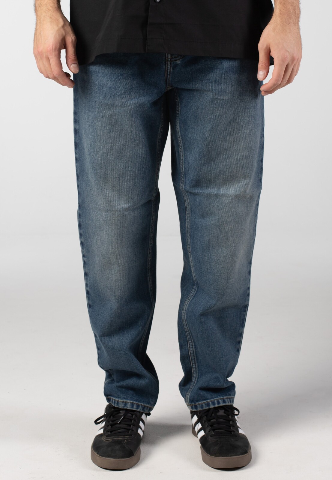 Carhartt WIP - Newel Dark Used Wash Blue - Pants - blue - W32 - 100% Organic Cotton,Cotton