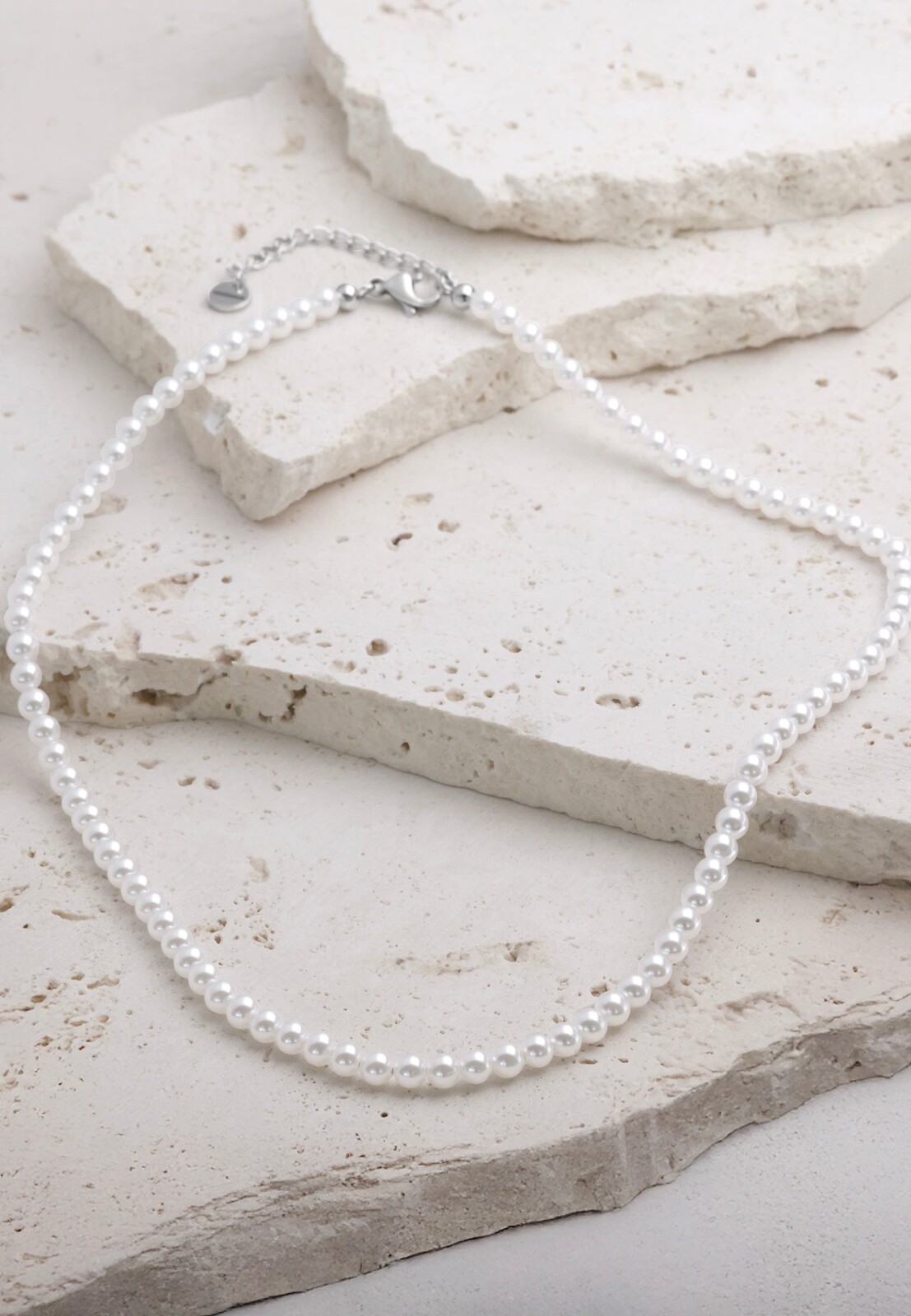 Wildcat - Small Synthetic Pearl Silver - Necklace