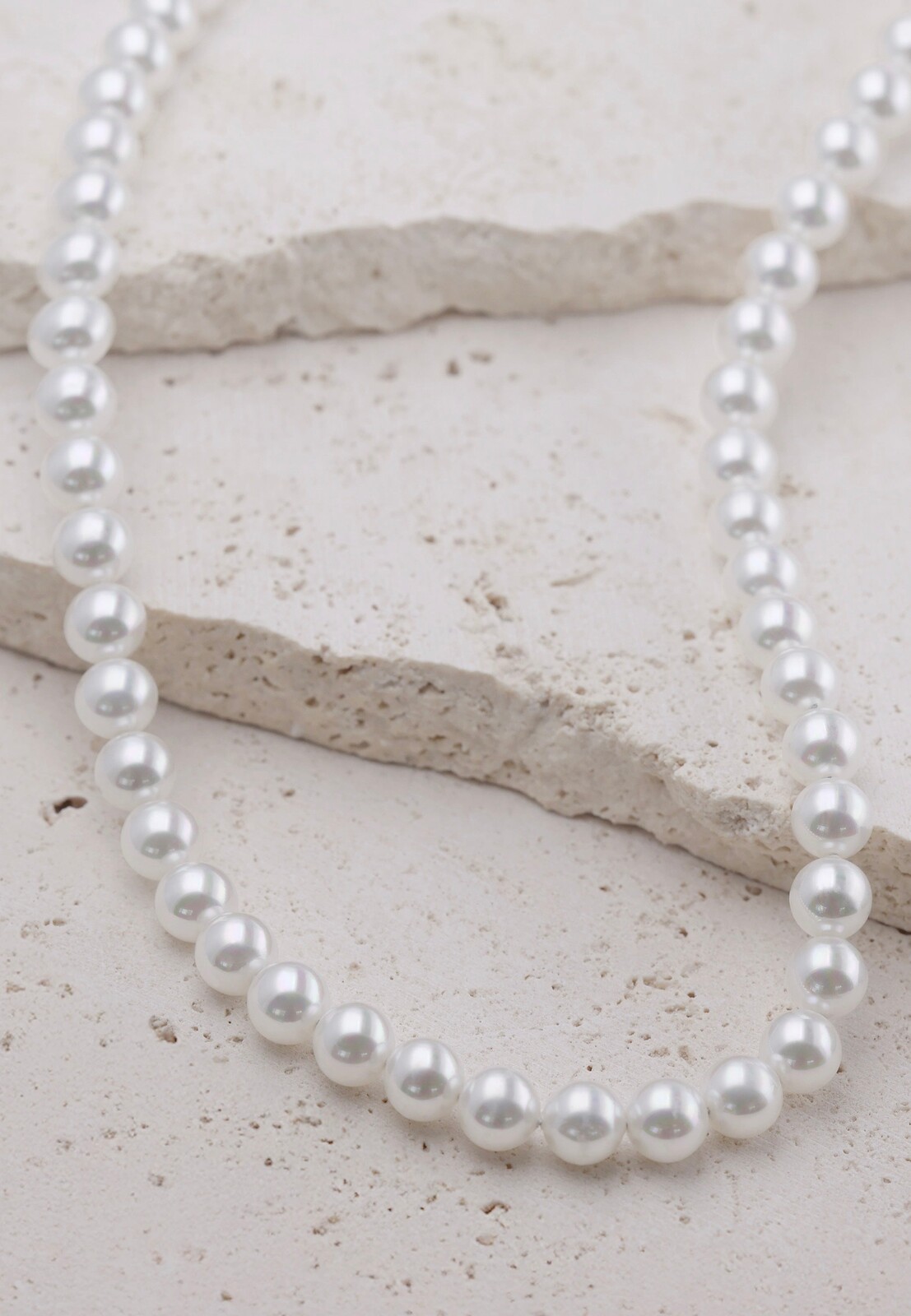 Wildcat - Big Synthetic Pearl Silver - Necklace