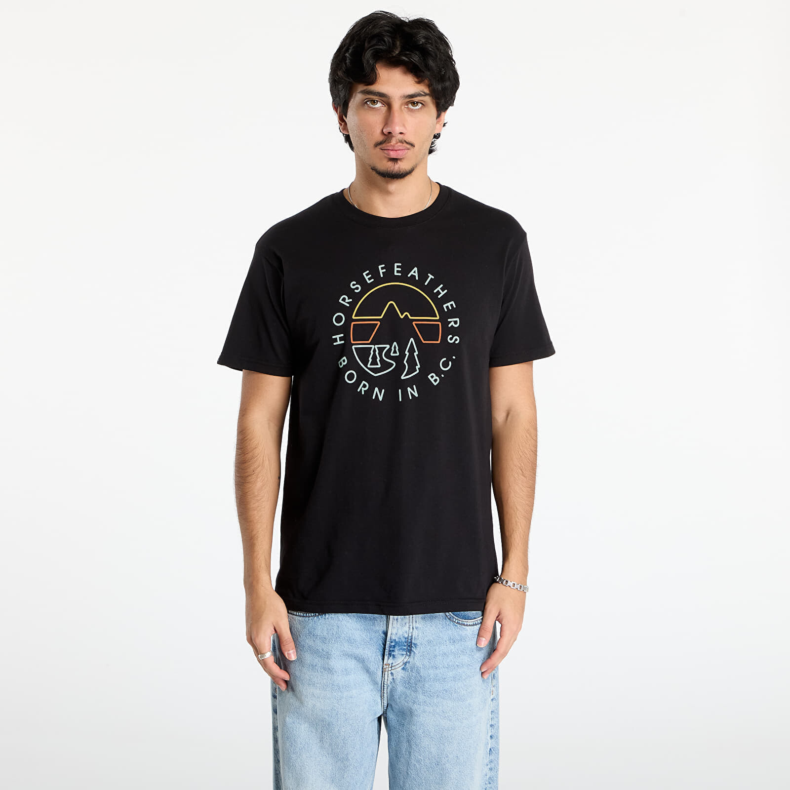 T-shirt Horsefeathers Line Circle T-Shirt Black XXL