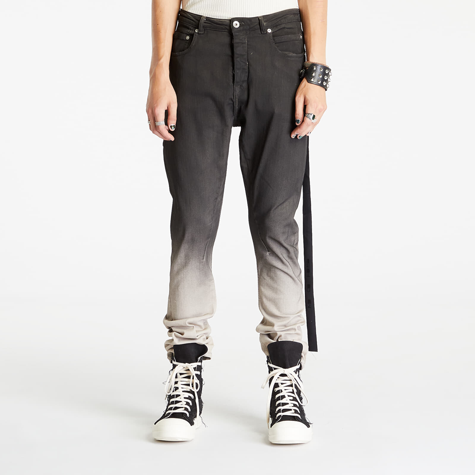 Pants Rick Owens Detroit Cut Jeans Black Pearl Degrade 33