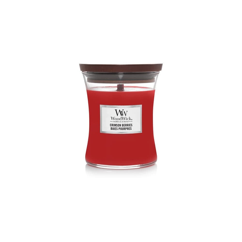 Woodwick Small Hourglass Candle Crimson Berries Universal