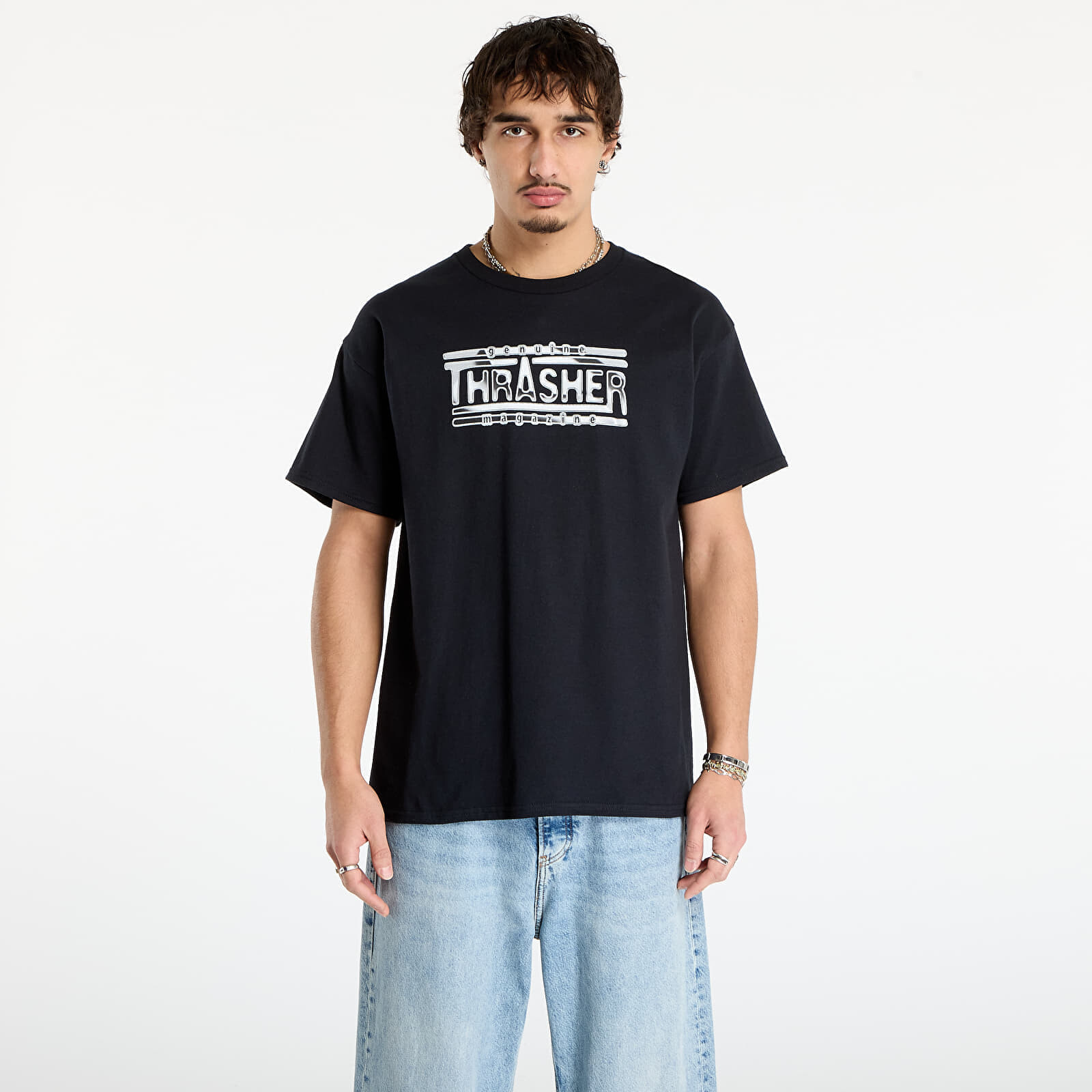T-shirt Thrasher Chrome Genuine T-Shirt Black M