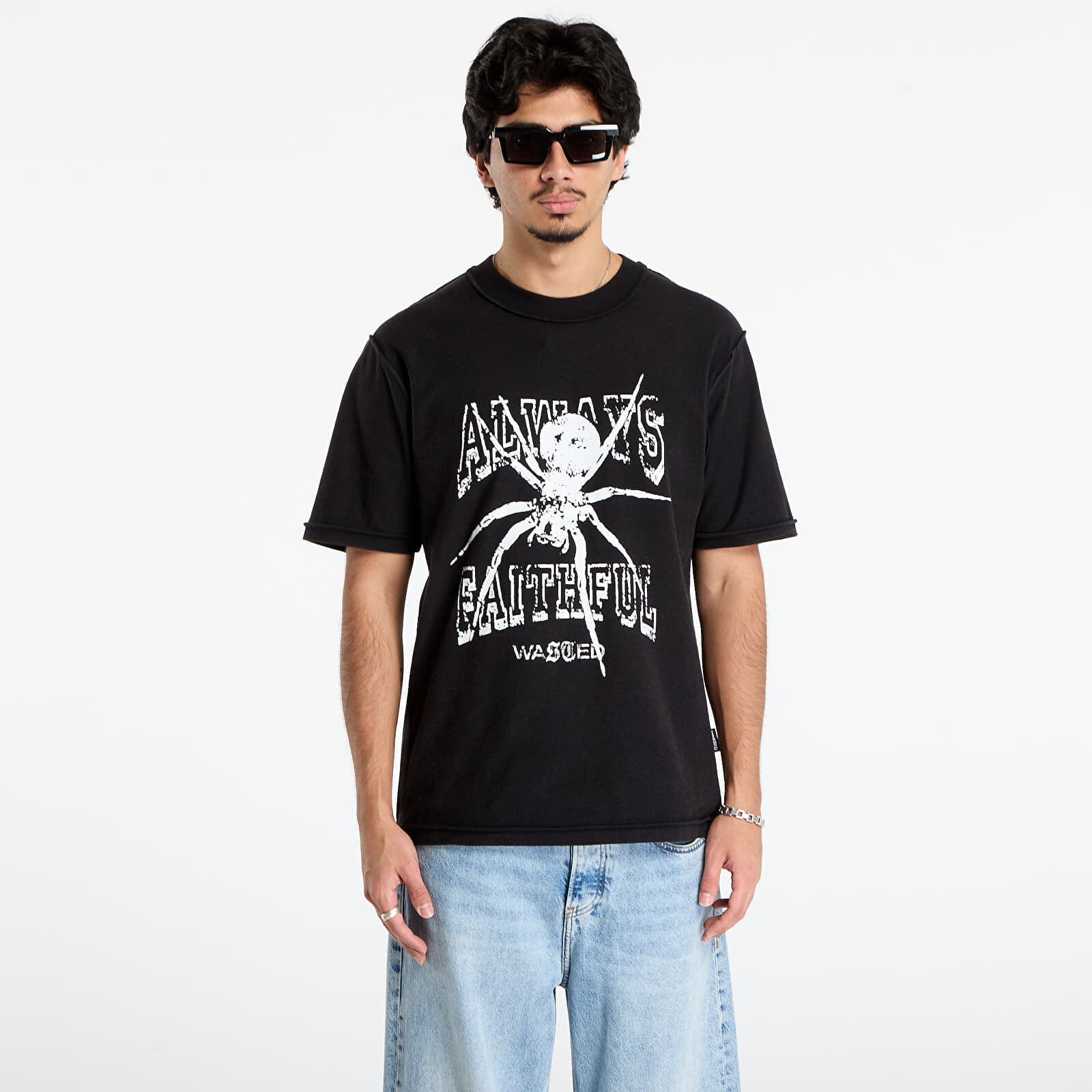 Shirt Wasted Paris M Authentic Reverse T-Shirt Faded Black L
