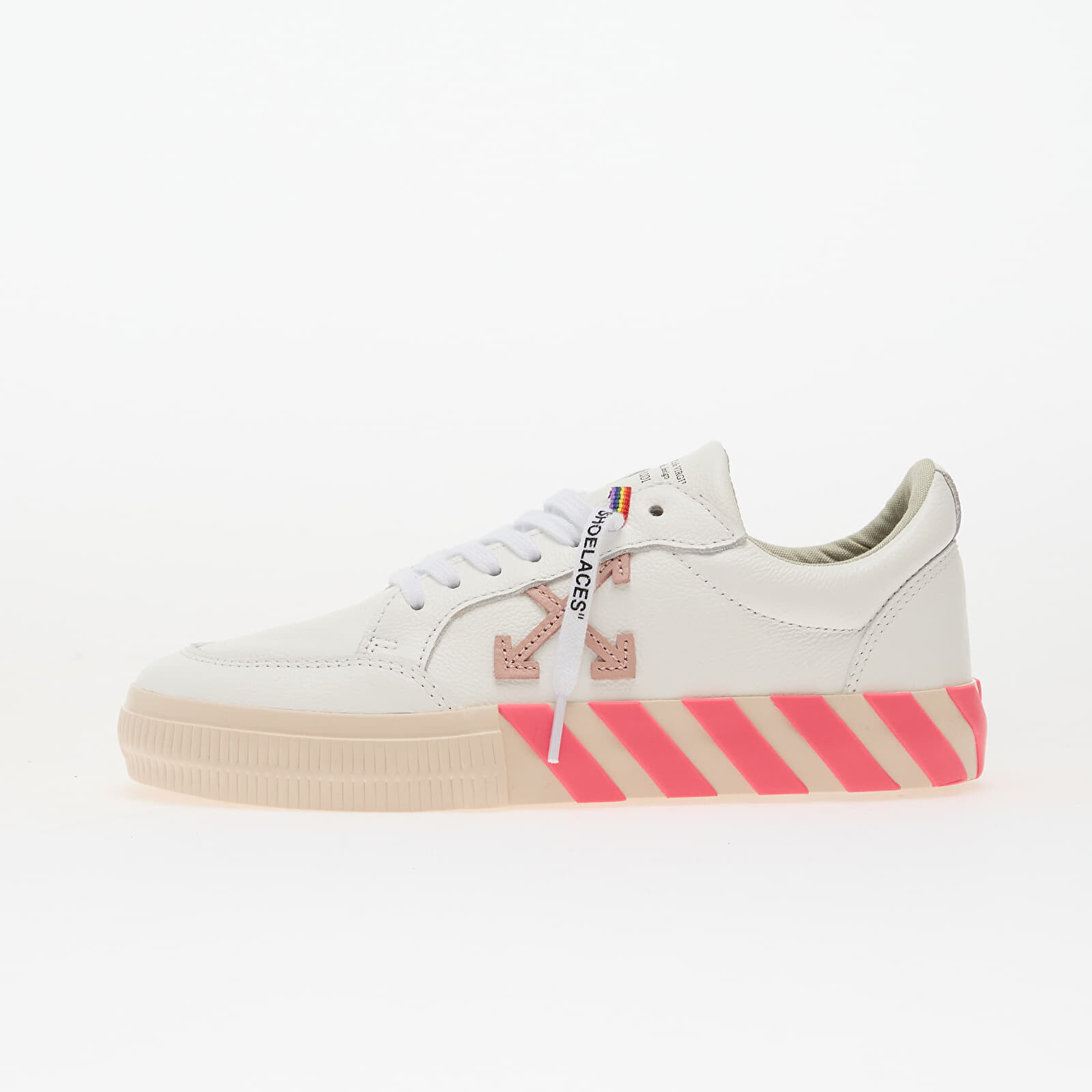 Sneakers OFF-WHITE KIDS Low Vulcanized Leather White/ Rose Pink UK 35