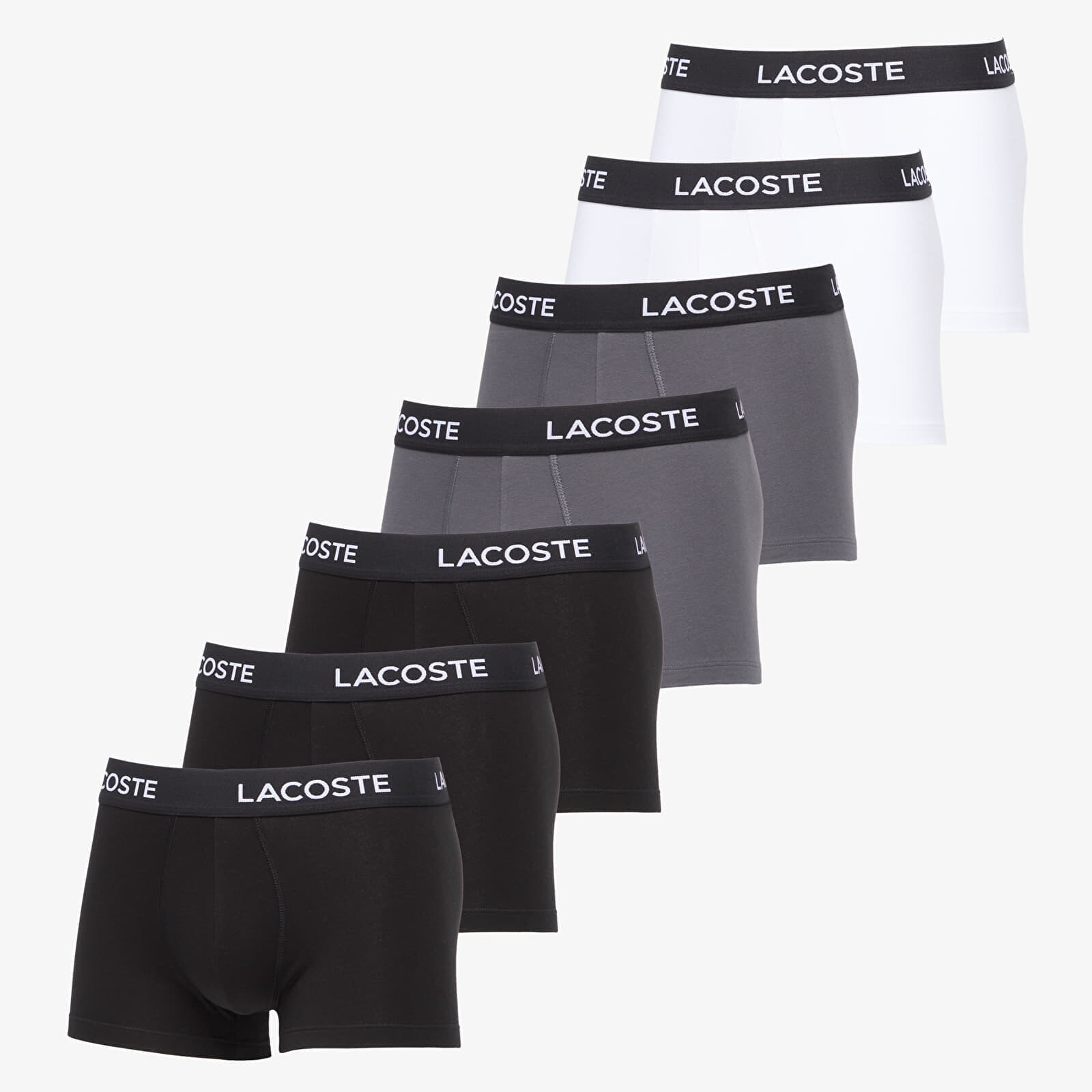 LACOSTE Trunks Underwear 7-Pack Black/ White-Font M