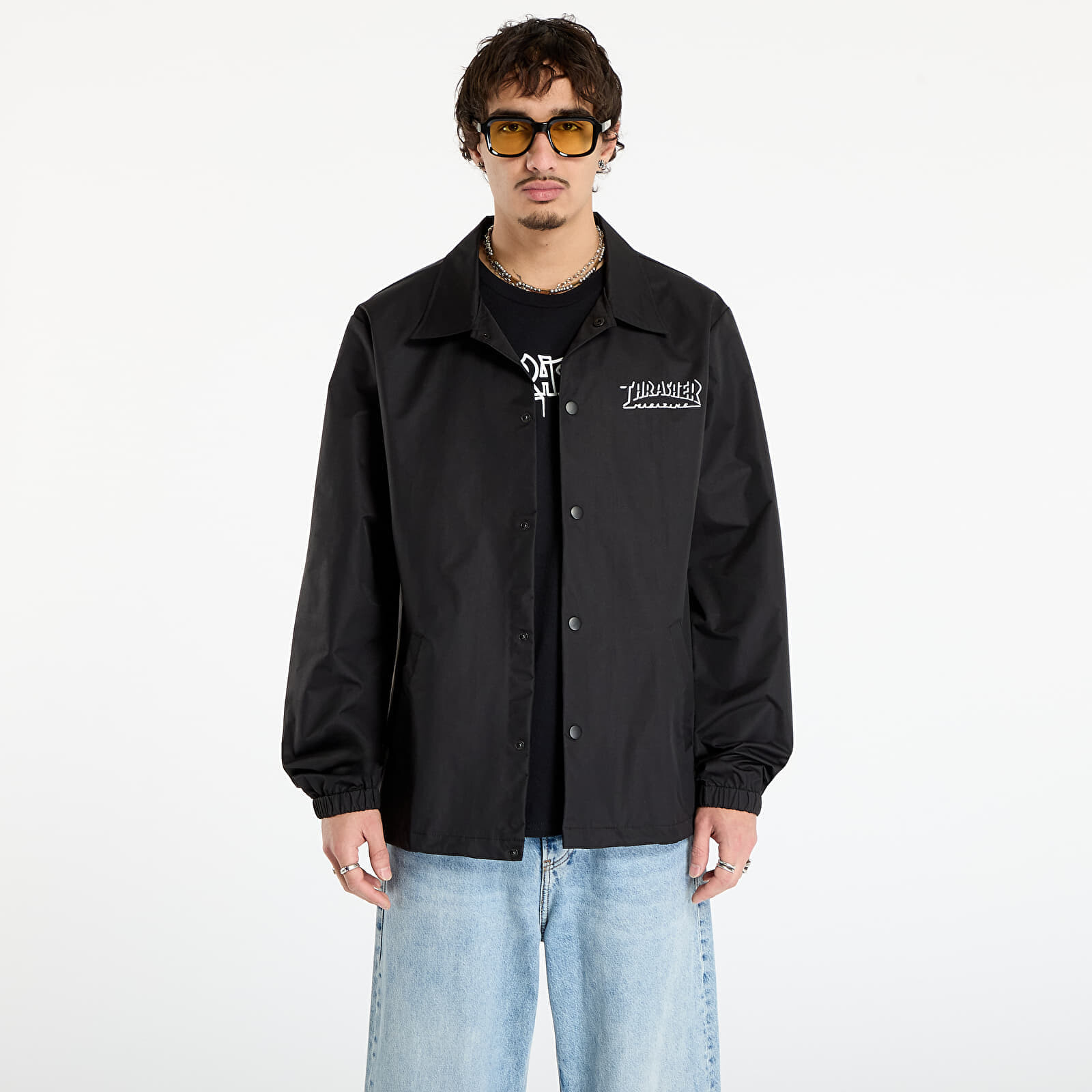 Jacket Thrasher Shadow Mag Logo Coach's Jacket Black/Black L