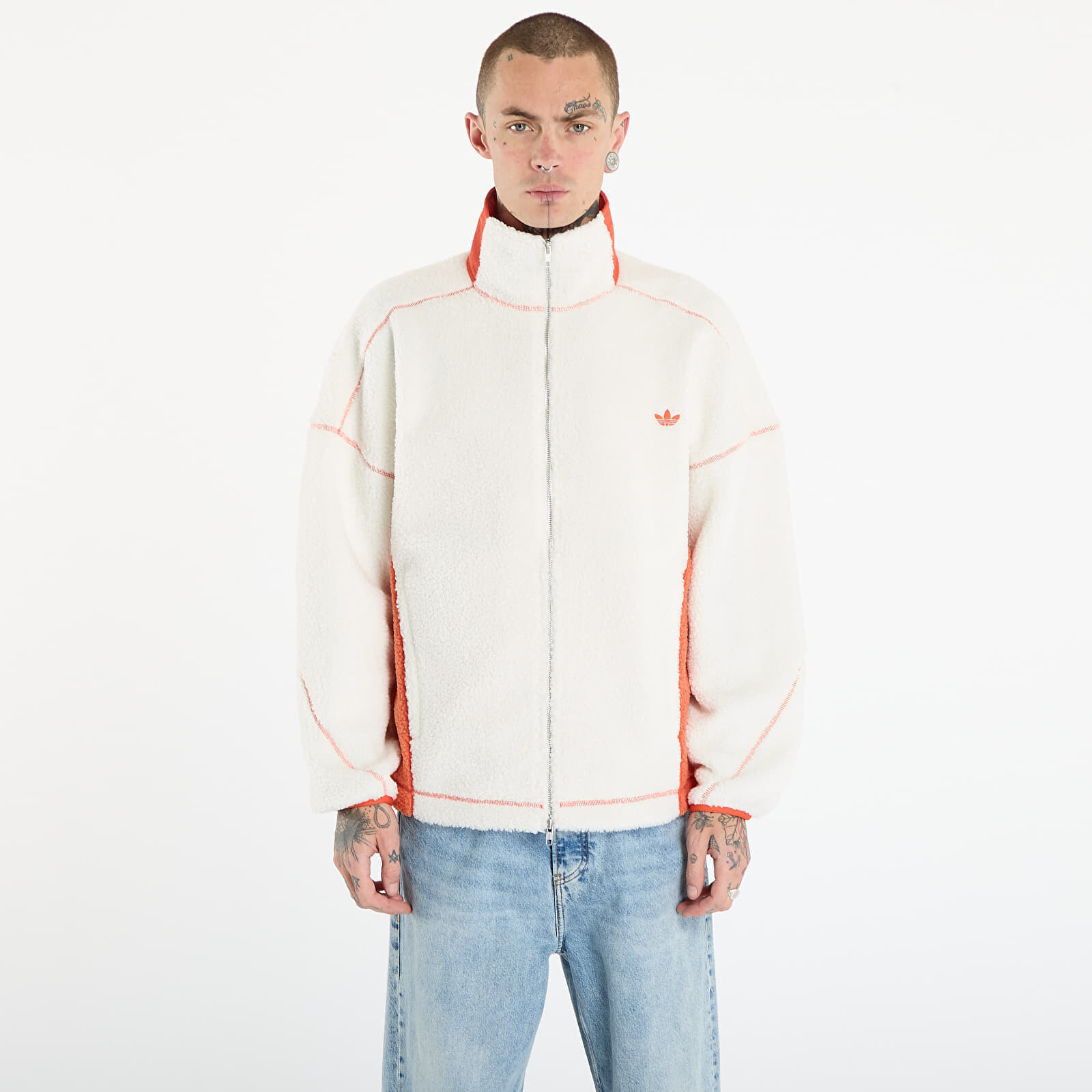 Jacket adidas LA Originals Adams Blvd Fleece Jacket Off White/ Black XL