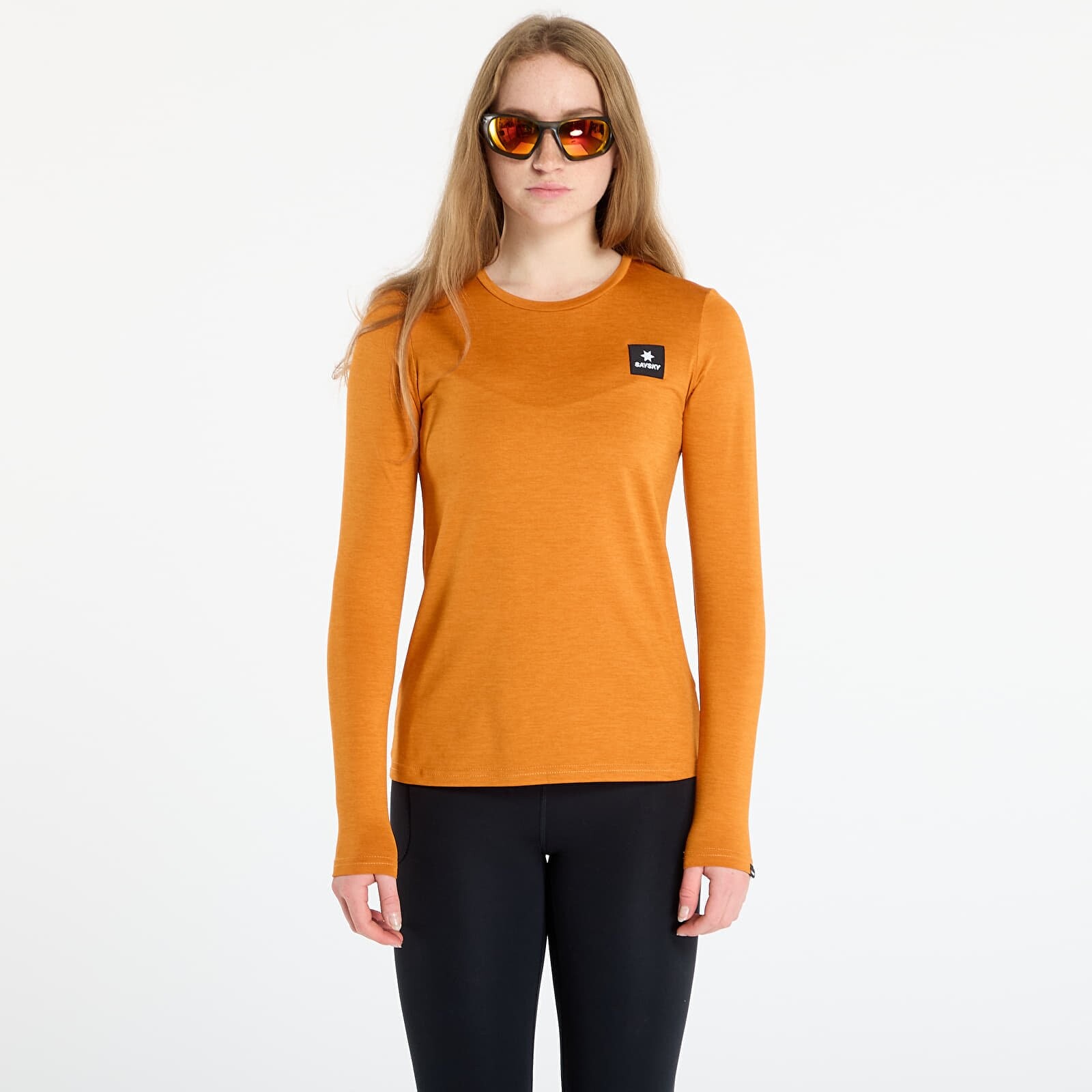 T-shirt SAYSKY W Reflective Logo Pace Long Sleeve Orange M