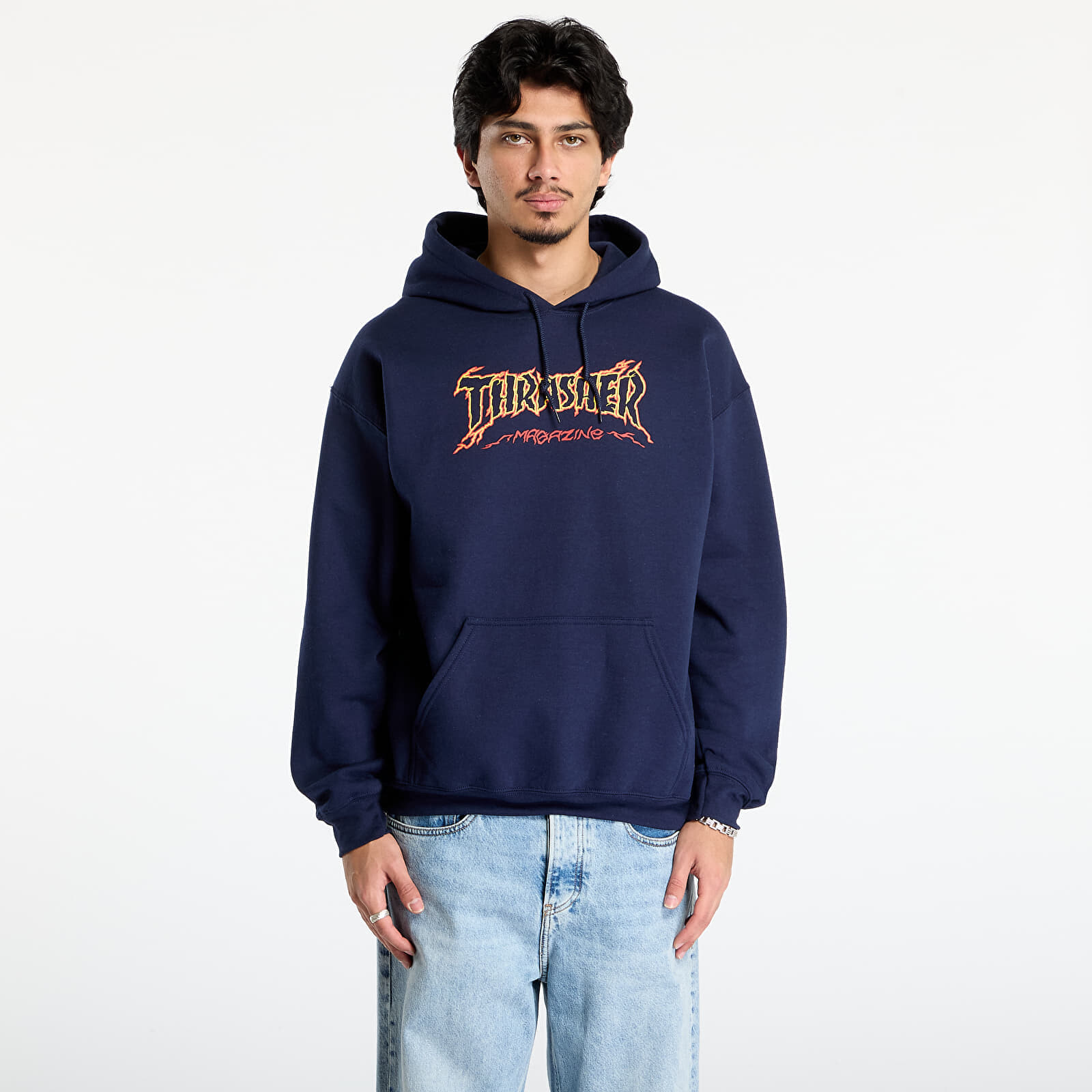 Sweatshirt Thrasher Cracked by Exteenager Hoodie Navy L