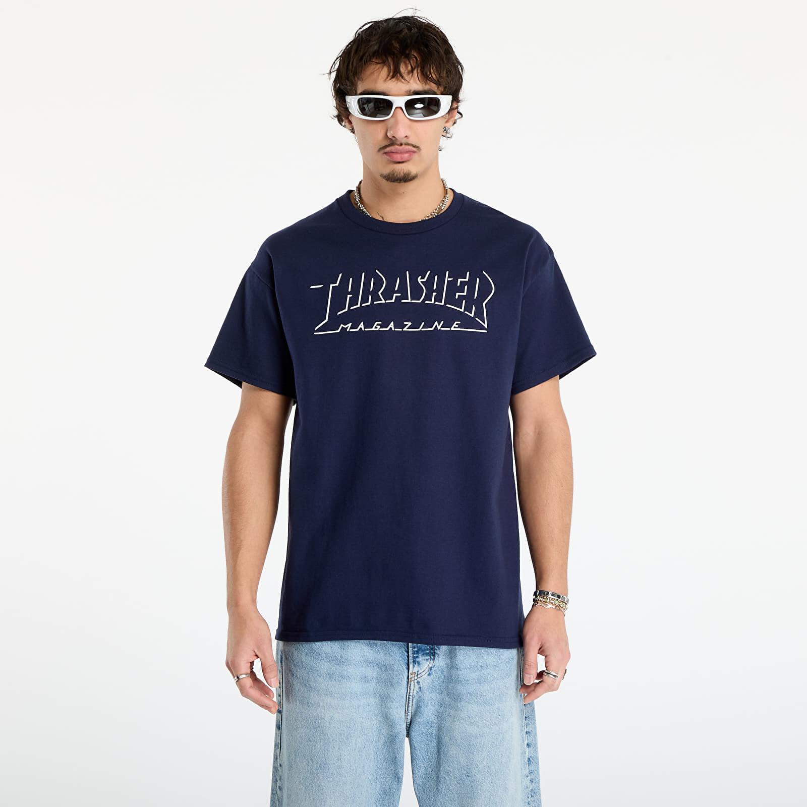 T-shirt Thrasher Shadow Mag Logo T-Shirt Navy L