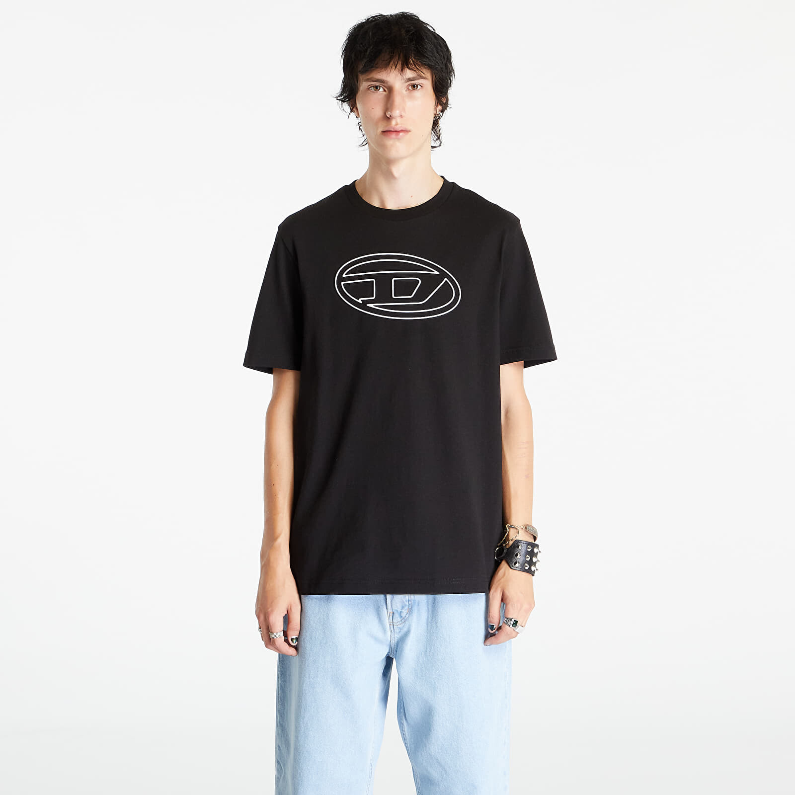 T-shirt Diesel T-Just-Bigoval Short Sleeve T-Shirt Black S