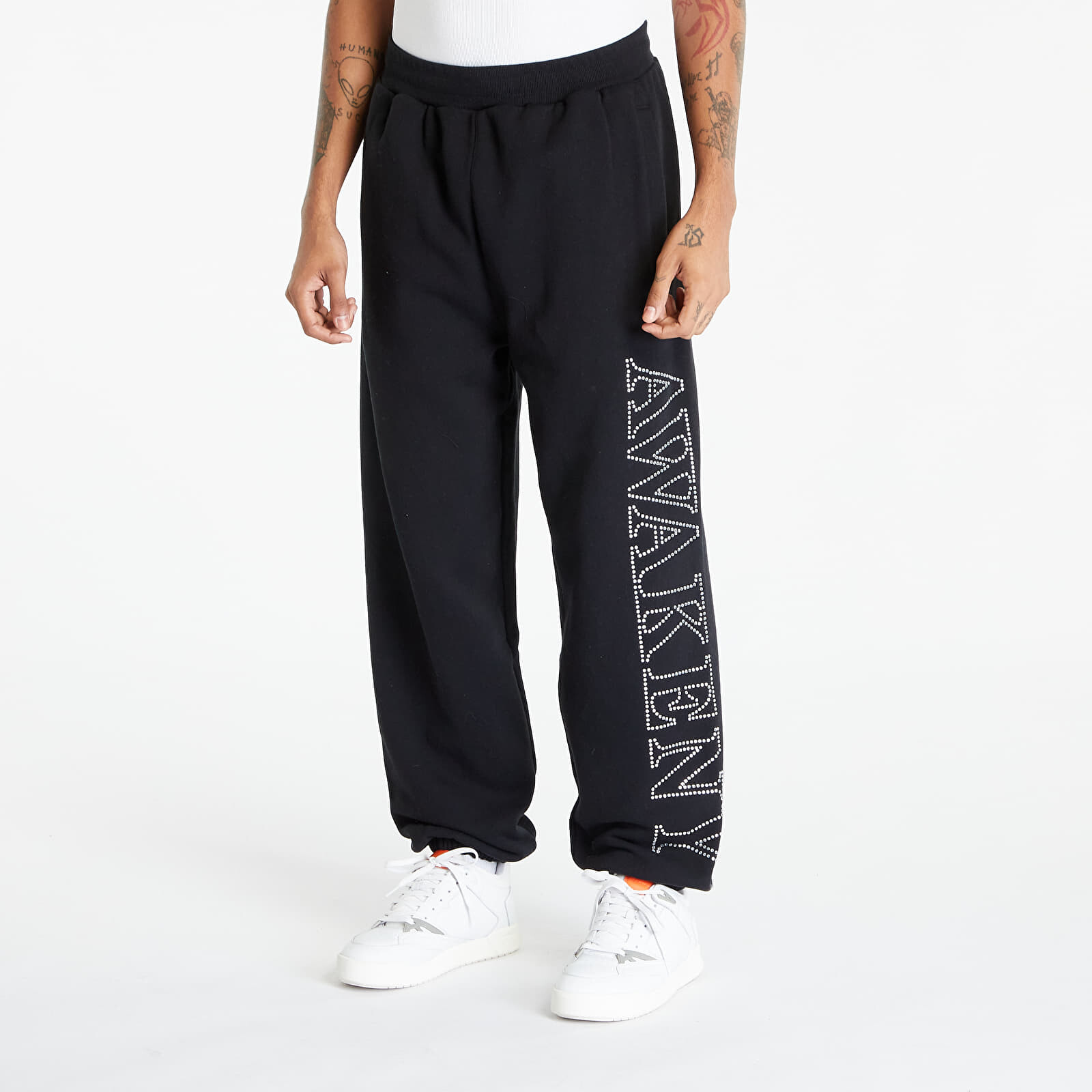 Pants Awake NY Rhinestone Serif Sweatpant Washed Black L