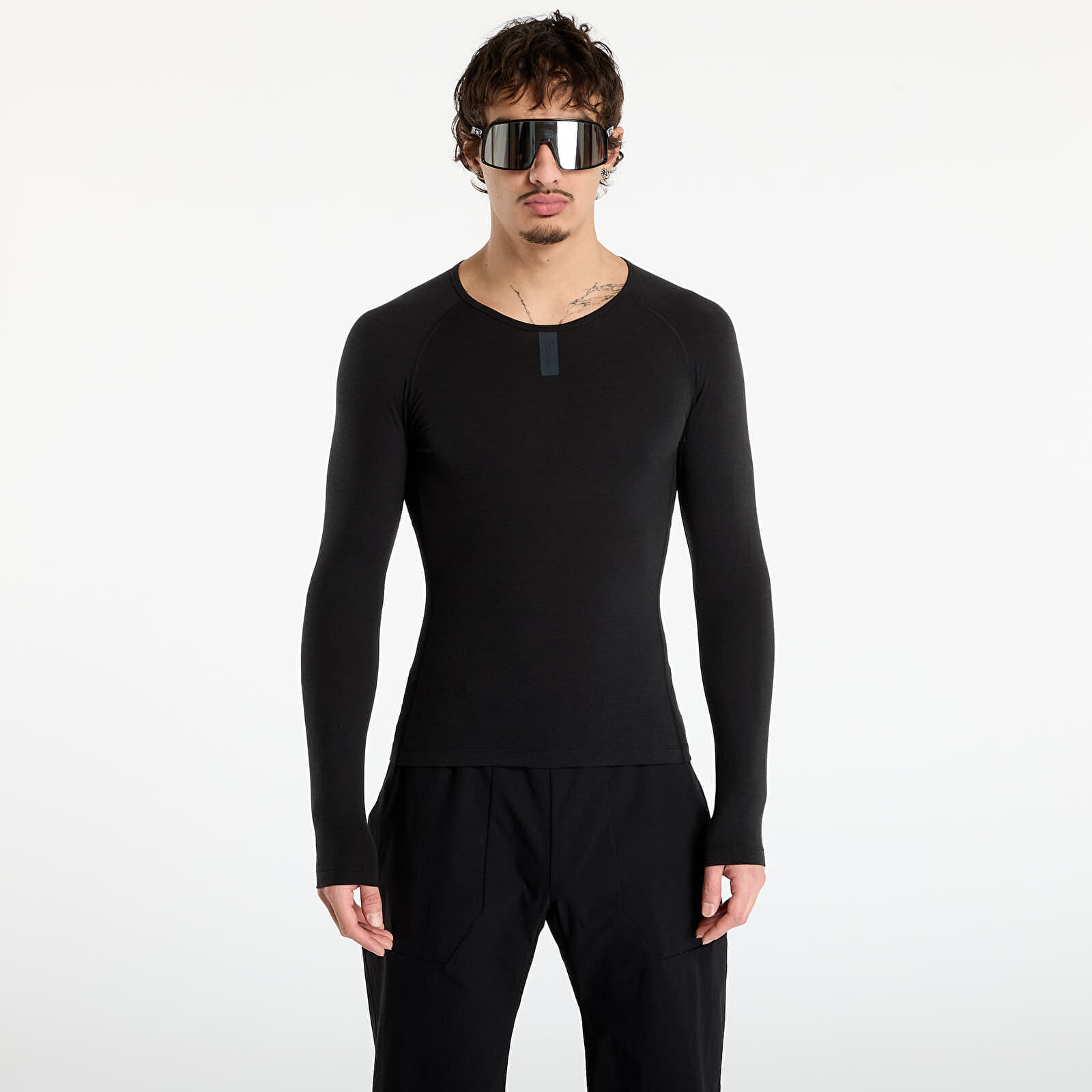 T-shirt Rapha Men's Long Sleeve Merino Base Layer Black L