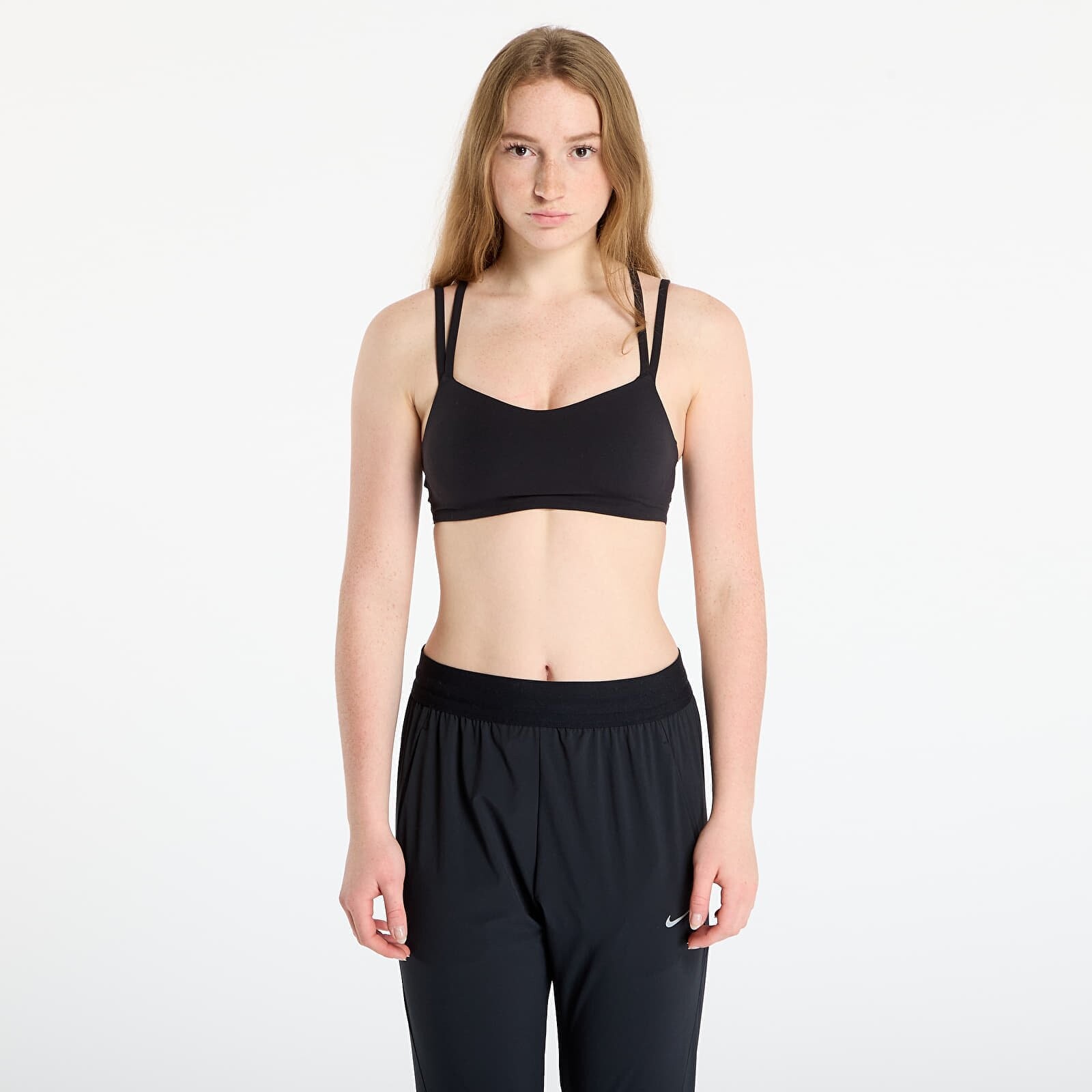 Nike Zenvy Strappy Women's Light-Support Padded Sports Bra Black/ Sail L