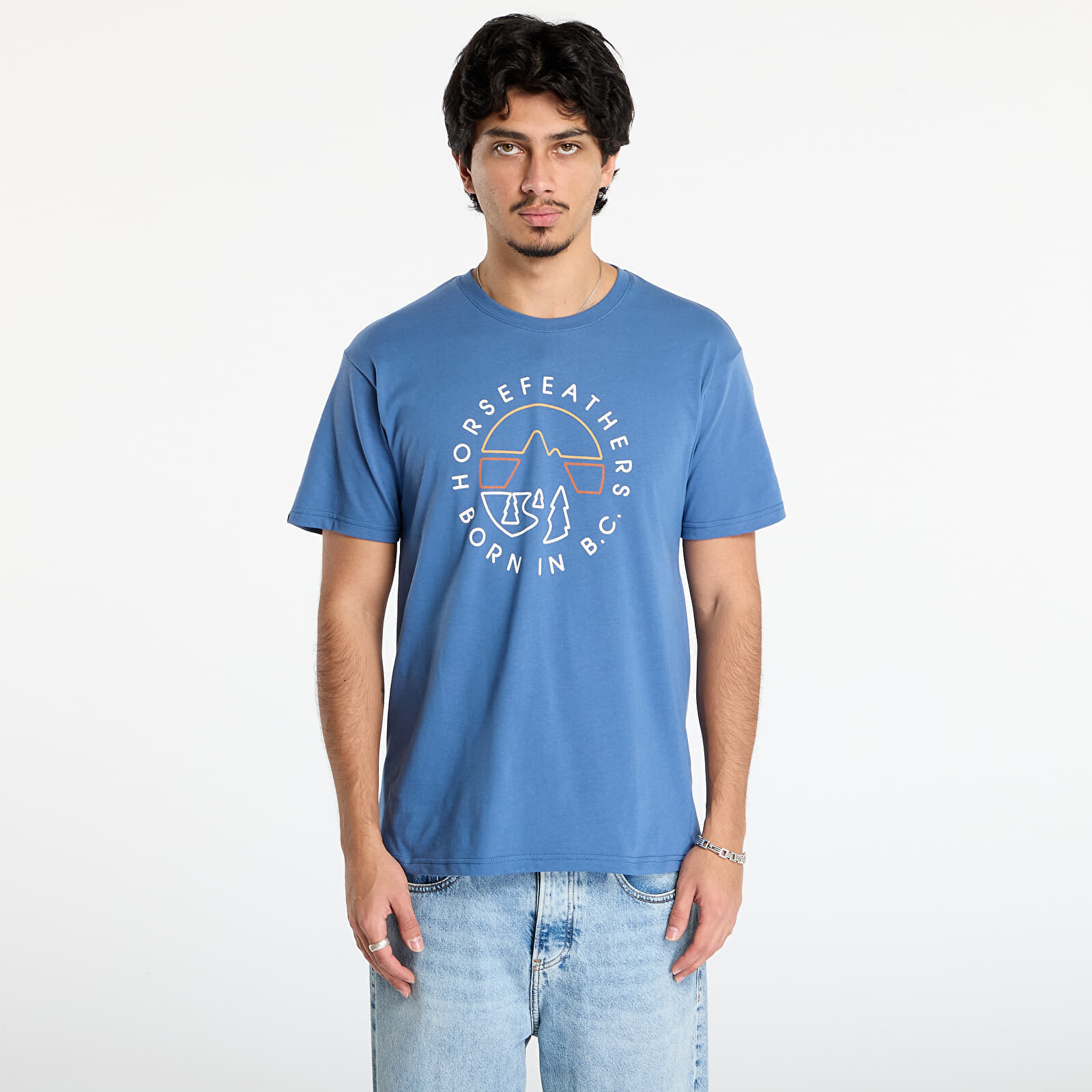 T-shirt Horsefeathers Line Circle T-Shirt Moonlight Blue XL