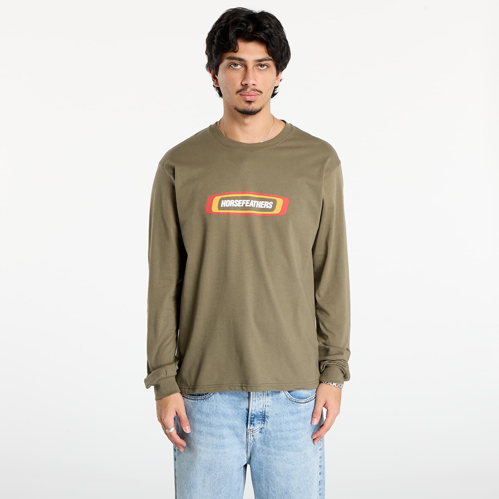 T-shirt Horsefeathers Raceway Ls T-Shirt Burnt Olive S