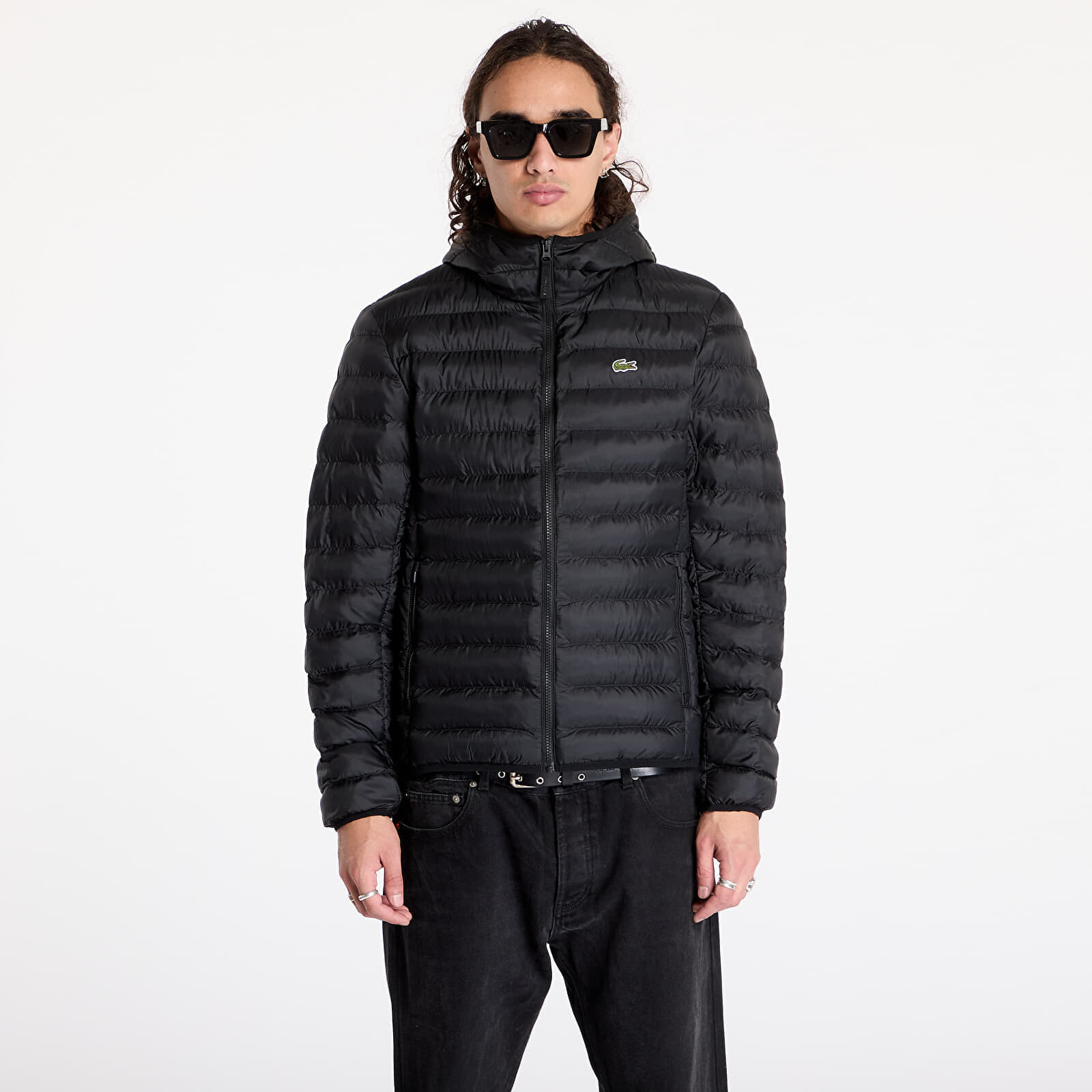 Jacket LACOSTE Water-Repellent Quilted Puffed Jacket Black M