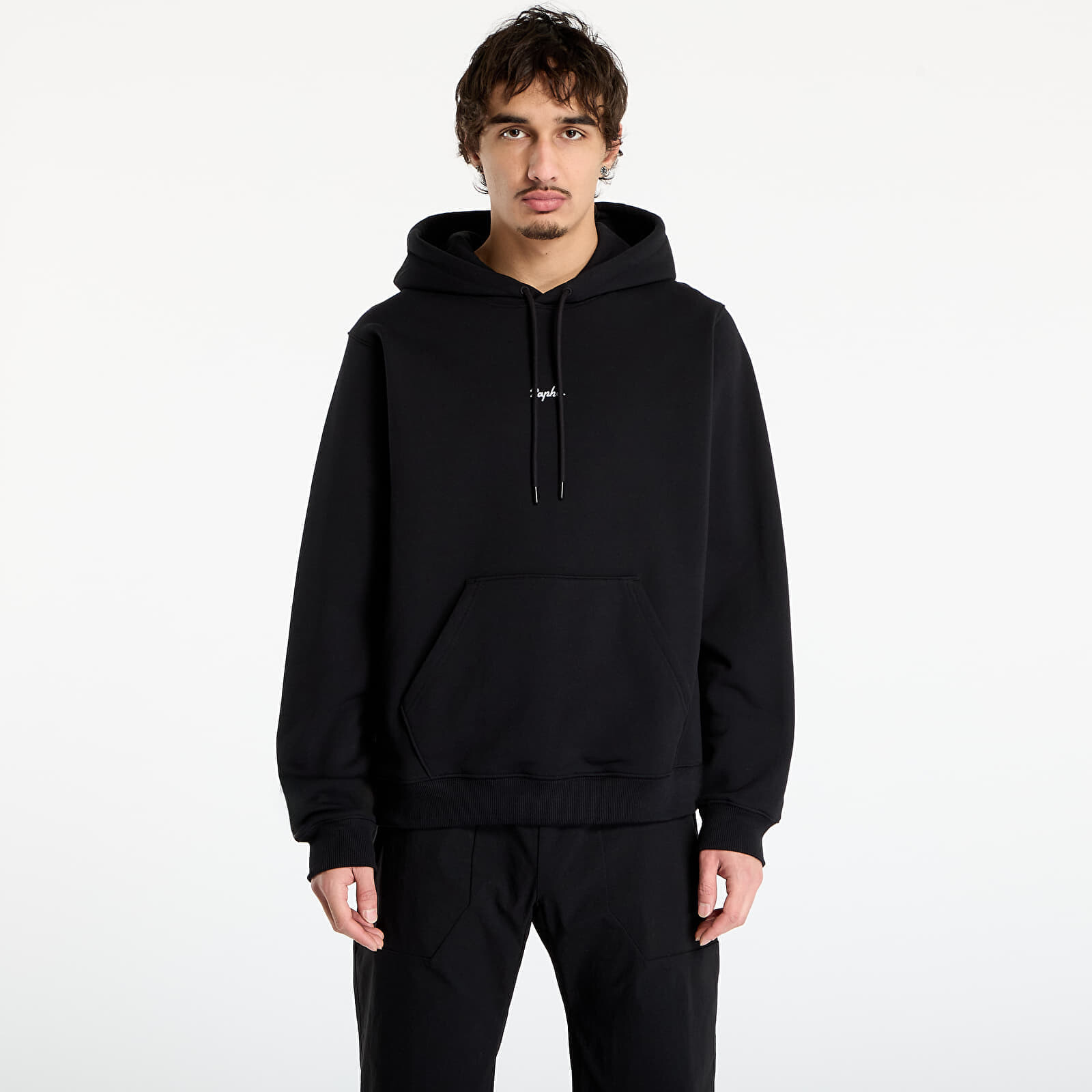 Sweatshirt Rapha Men's Heavyweight Cotton Hoodie Black/ White M