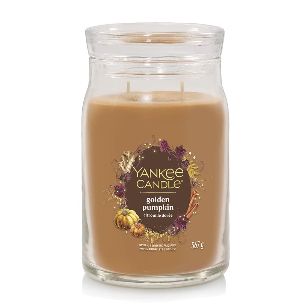 Yankee Candle Signature Large Jar 2 Wicks Golden Pumpkin Universal