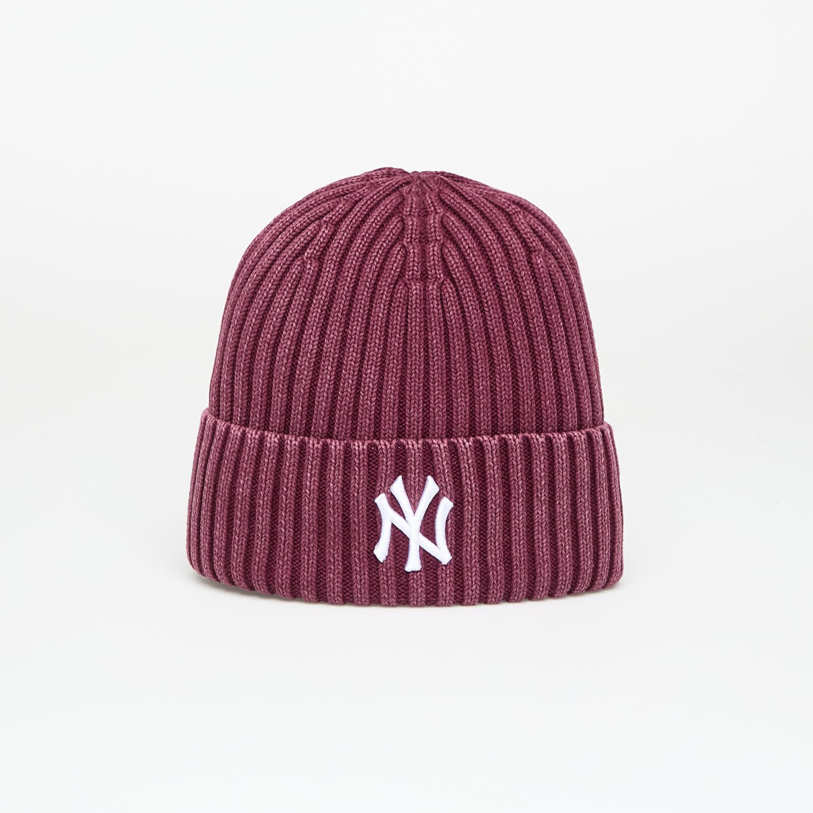 New Era New York Yankees MLB Cuff Knit Beanie Hat Washed Dark Red Universal
