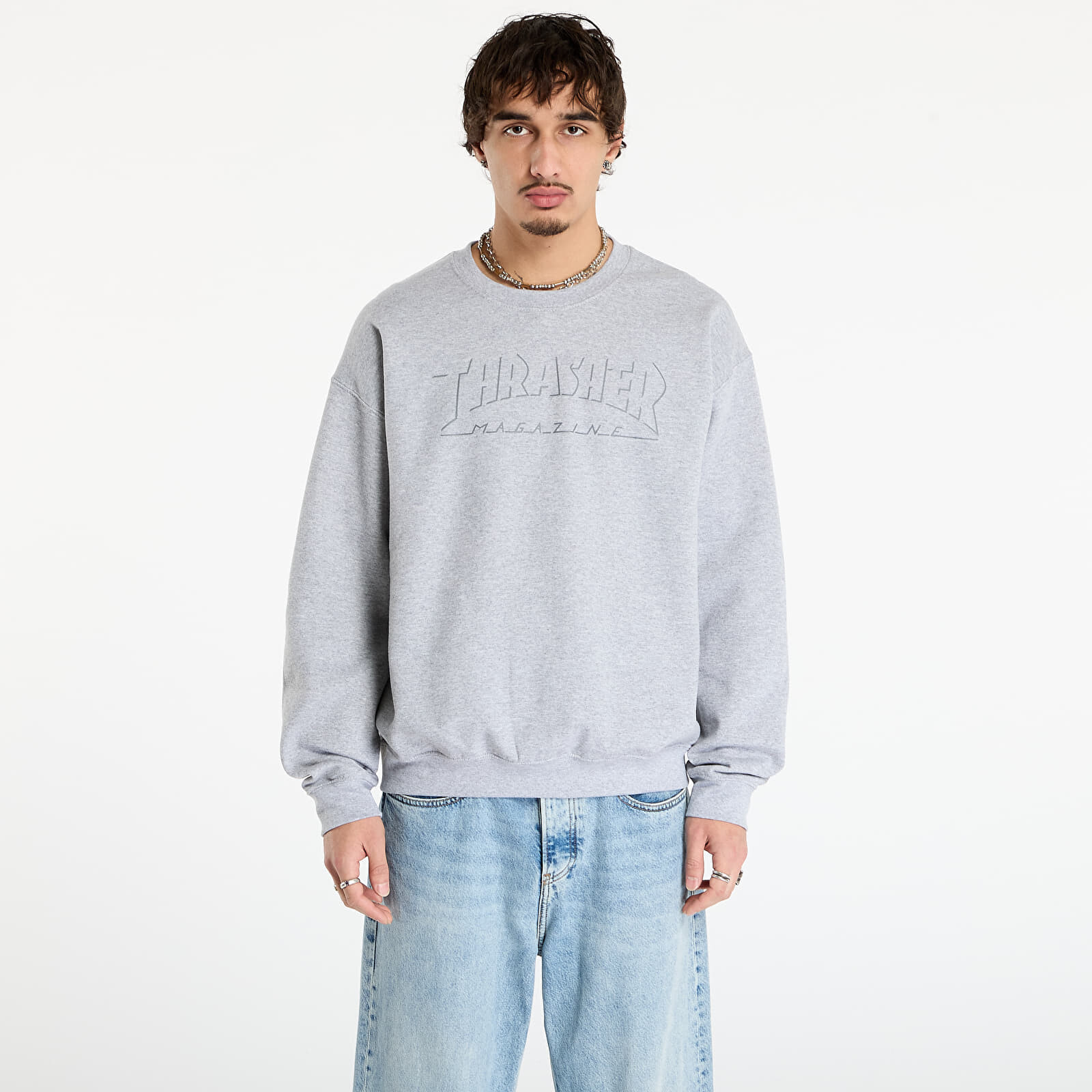Sweatshirt Thrasher Shadow Mag Logo Crewneck Sport Grey L