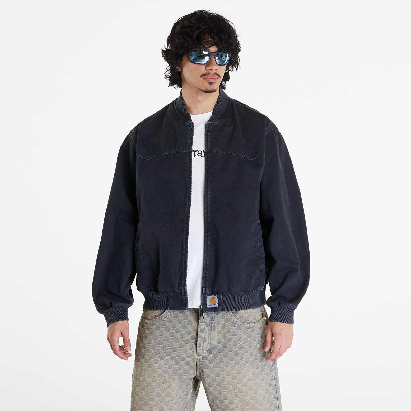 Jacket Carhartt WIP OG Santa Fe Bomber UNISEX Black Stone Dyed XS