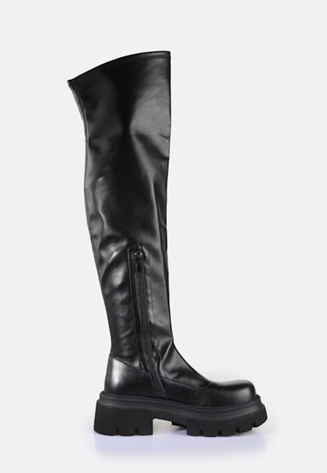 Buffalo - Mave Overknee Vegan Nappa Black - Girl Shoes - black - EU 36 - Synthetic/Textile/Rubber,Fake Leather