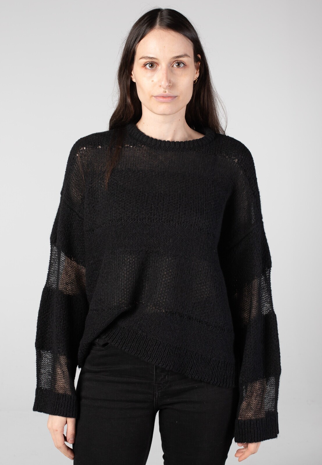 Noisy May - Selvi Jacquard Black - Pullover - black - L - 100% Polyester,Knitwear