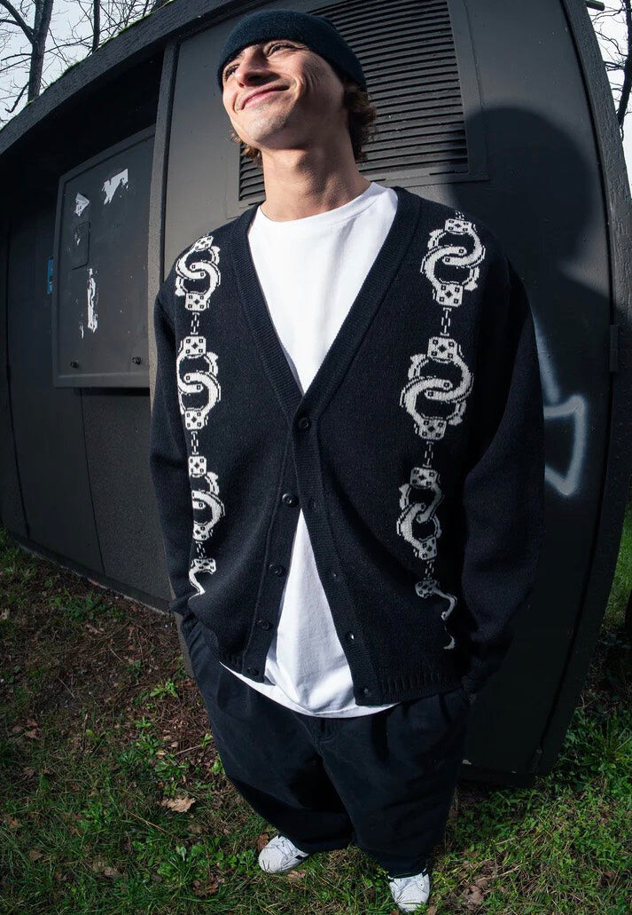 Volcom - FA Daniel Shepard Black - Cardigan - black - L - 100% Polyacrylic,Knitwear