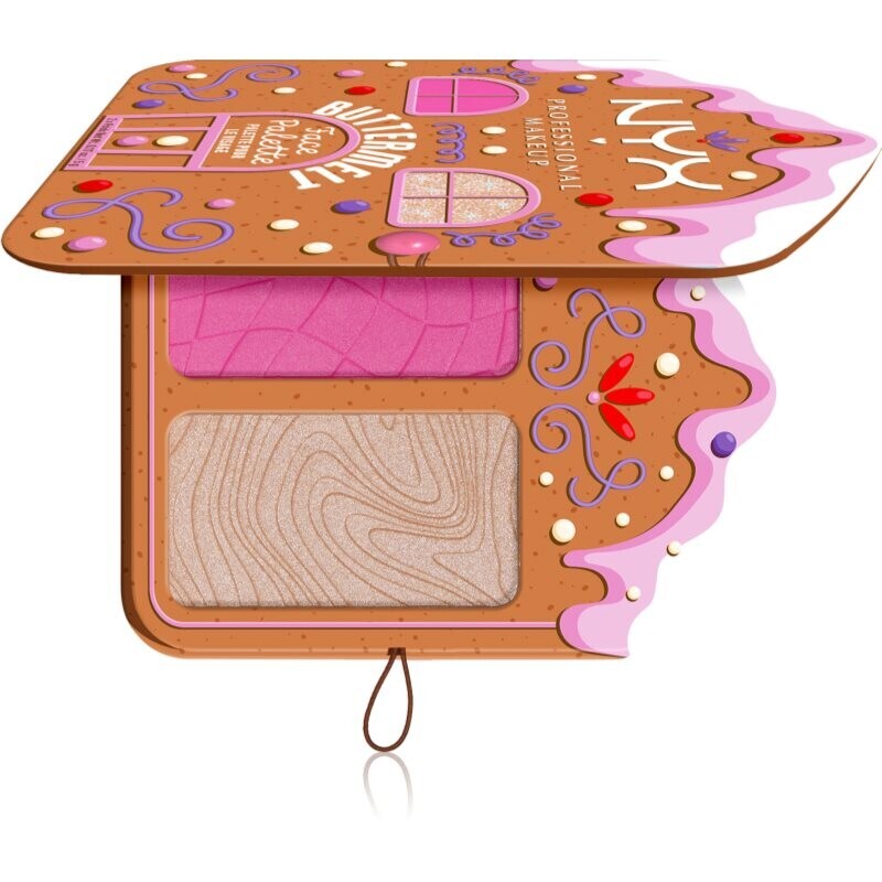 NYX Professional Makeup Gingerbaddie Land Buttermelt highlighter and blusher palette shade Light/Medium 1 pc