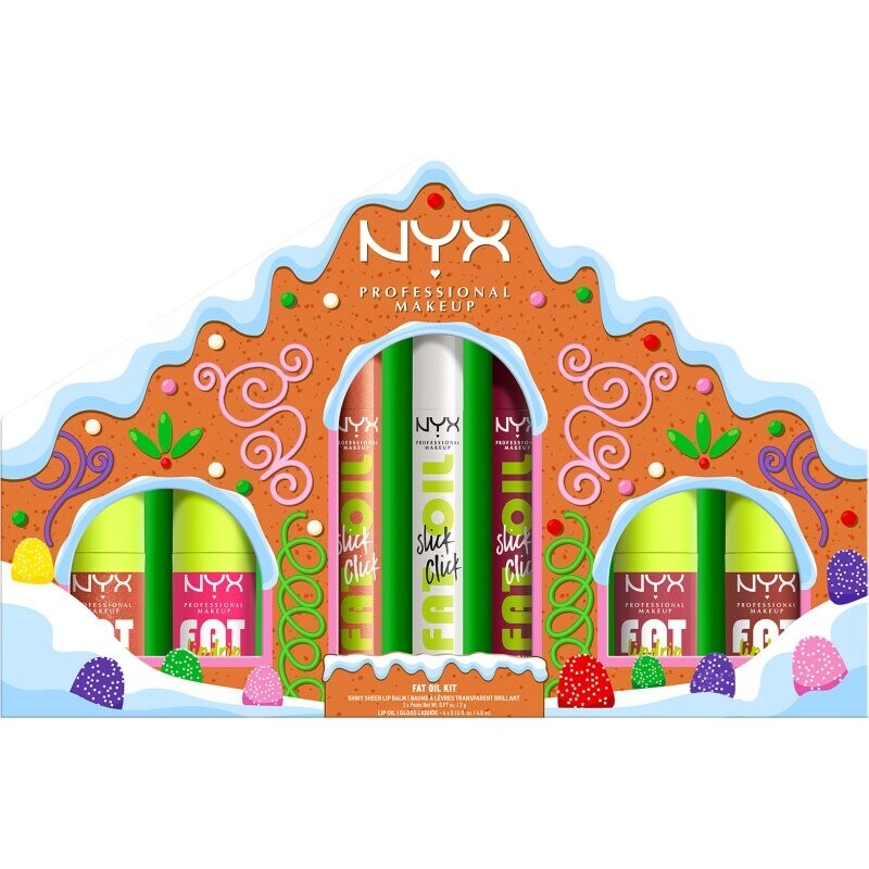 NYX Professional Makeup Gingerbaddie Land Fat Oil lip set