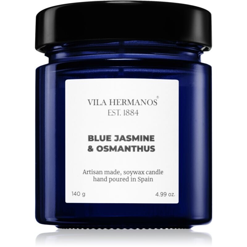 Vila Hermanos Apothecary Cobalt Blue Jasmine & Osmanthus scented candle 140 g