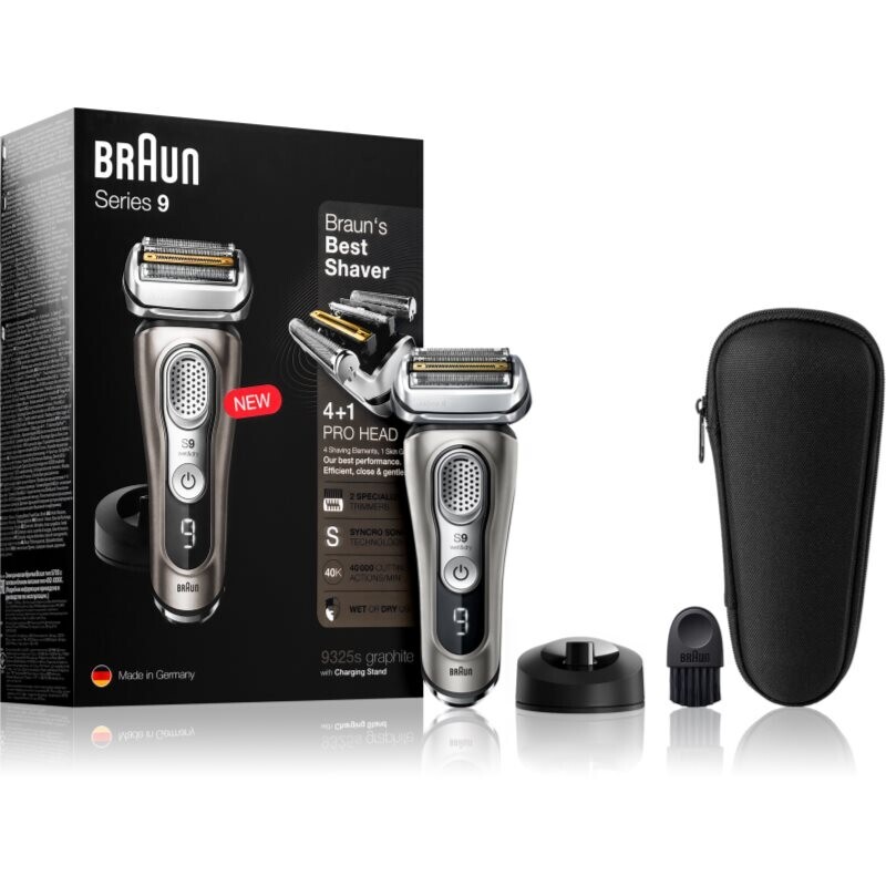 Braun Series 9 9325s Graphite with Charging Stand foil hair trimmer 9325s graphite 1 pc