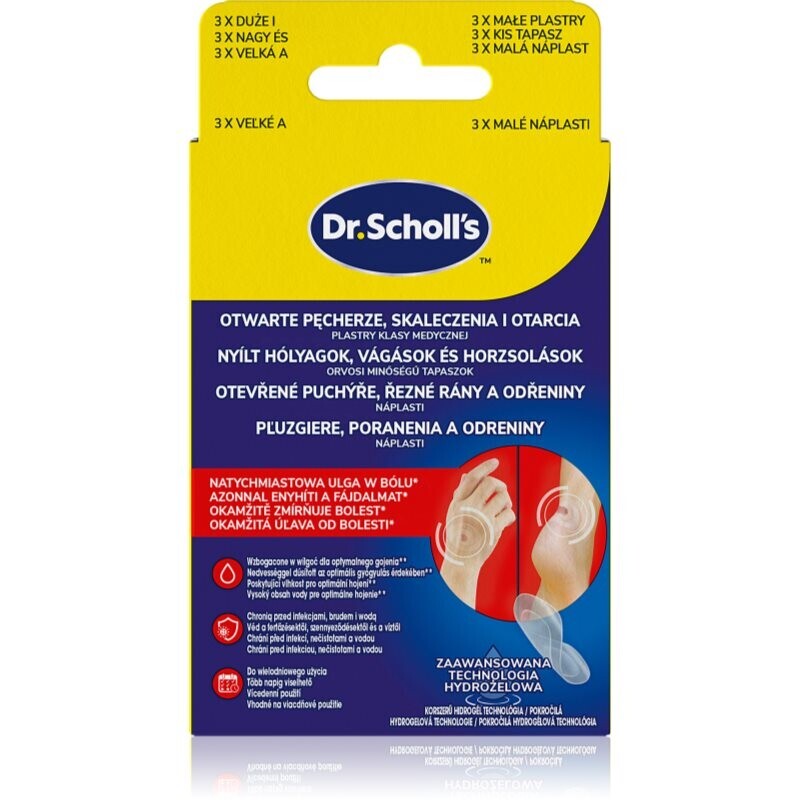 Scholl Dr. Scholl's Open Blisters, Cuts and Abrasions hydro-active patch to treat minor superficial skin injuries 2x3 pc