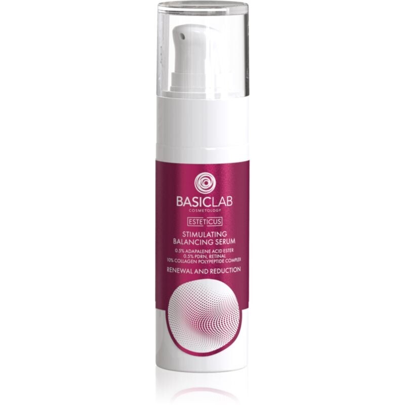 BasicLab Cosmetology Esteticus stimulating serum for an even skin tone 0.5% Adapalene Acid Ester, 10% Collagen Polypeptide Complex, 0.5% PDRN 30 ml