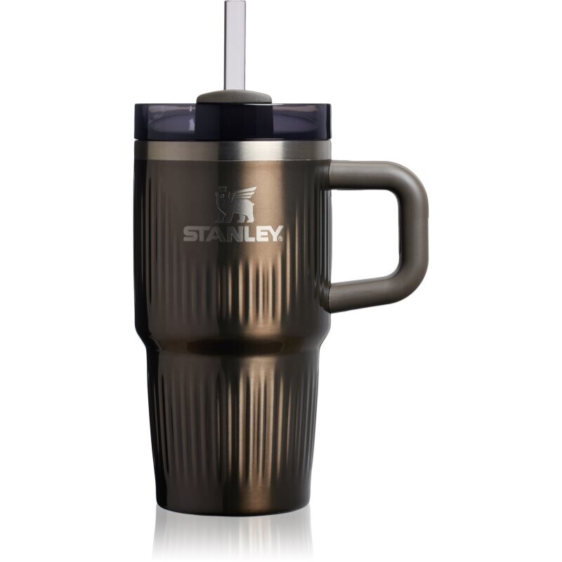 Stanley Quencher H2.O FlowState™ Fluted Tumbler stainless steel tumbler with straw small Gunmetal Shine 600 ml