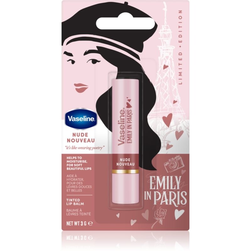 Vaseline Emily In Paris tinted lip balm shade Nude Nouveau 3 g