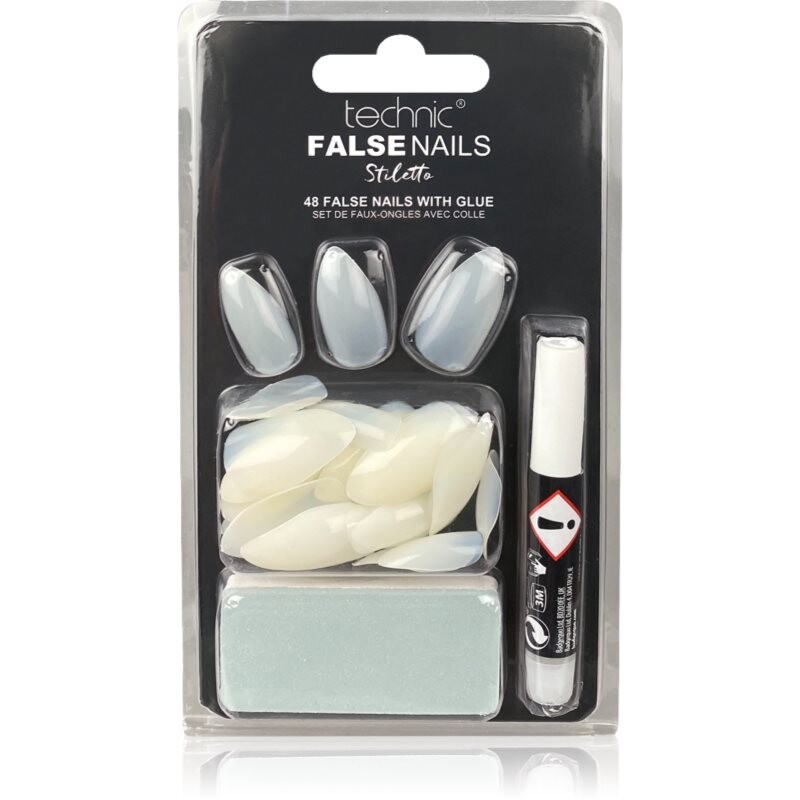 Technic Cosmetics False Nails Stiletto false nails 48 pc