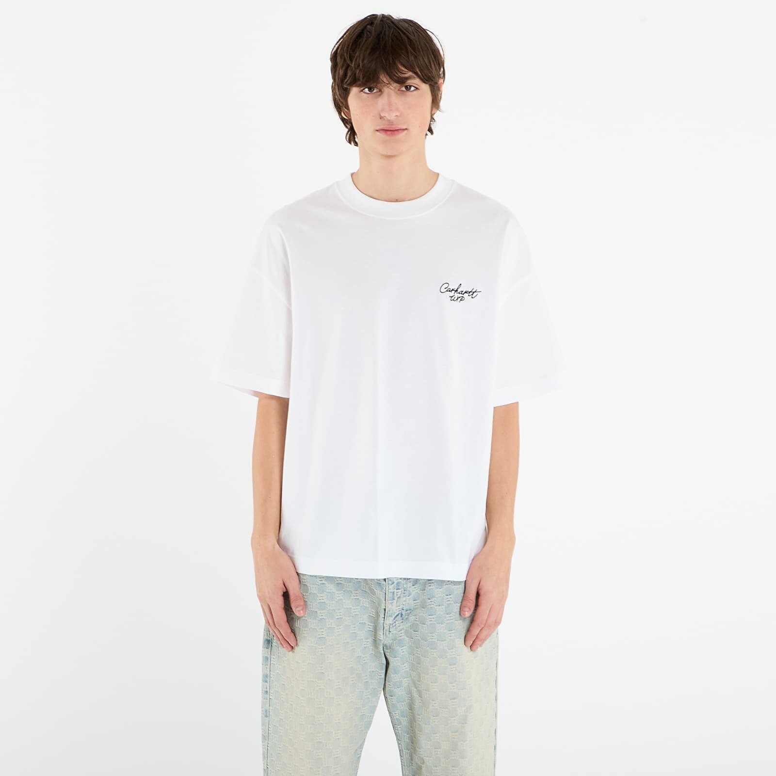 T-shirt Carhartt WIP S/S Signature Script T-Shirt White/ Black L