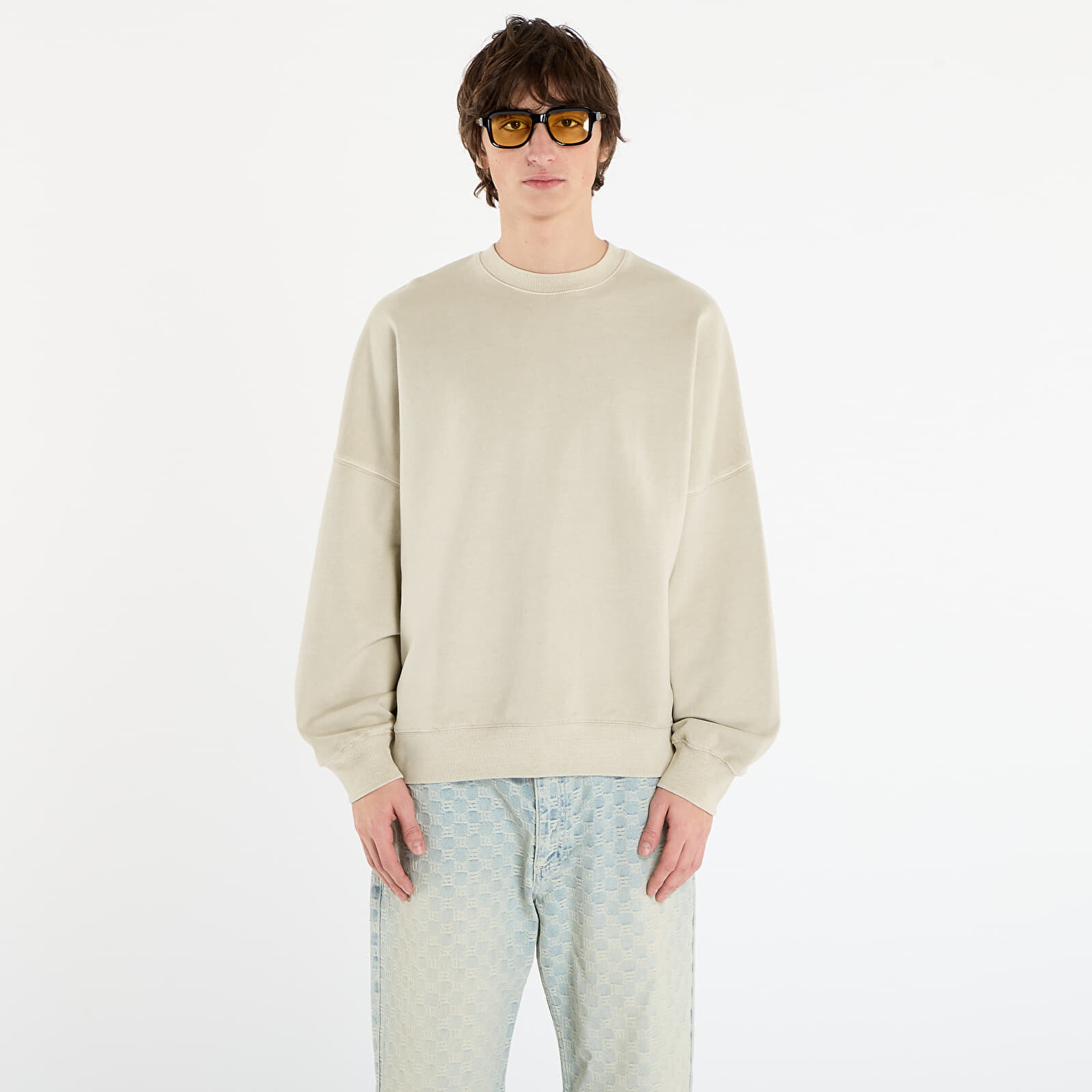 Sweatshirt Carhartt WIP RGGD Sweat UNISEX Fleur De Sel Garment Dyed XXL