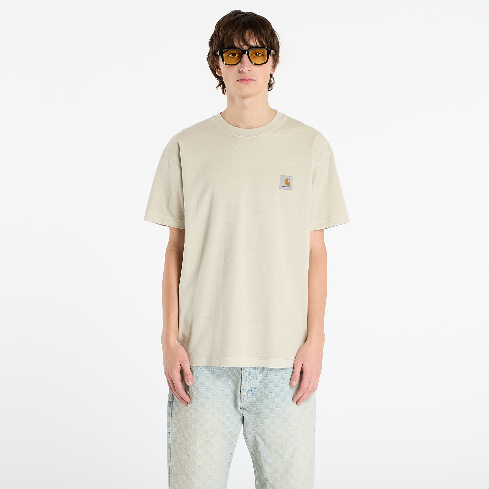 T-shirt Carhartt WIP S/S Vista T-Shirt UNISEX Fleur De Sel Garment Dyed M