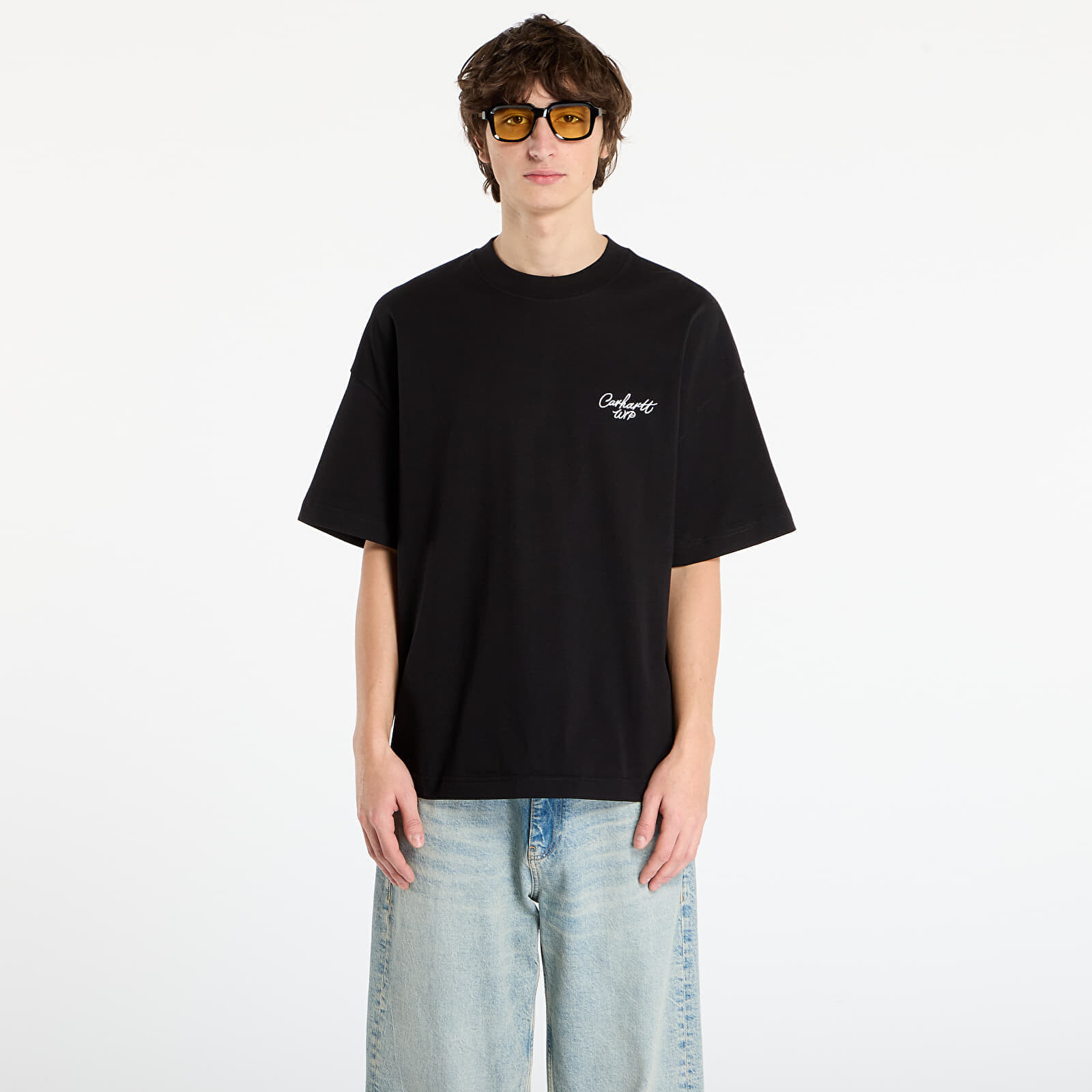 T-shirt Carhartt WIP S/S Signature Script T-Shirt Black/ White M
