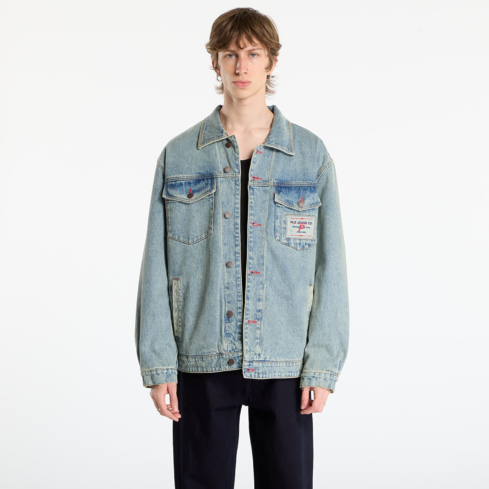 Jacket PLEASURES Park Insulated Denim Jacket Indigo L