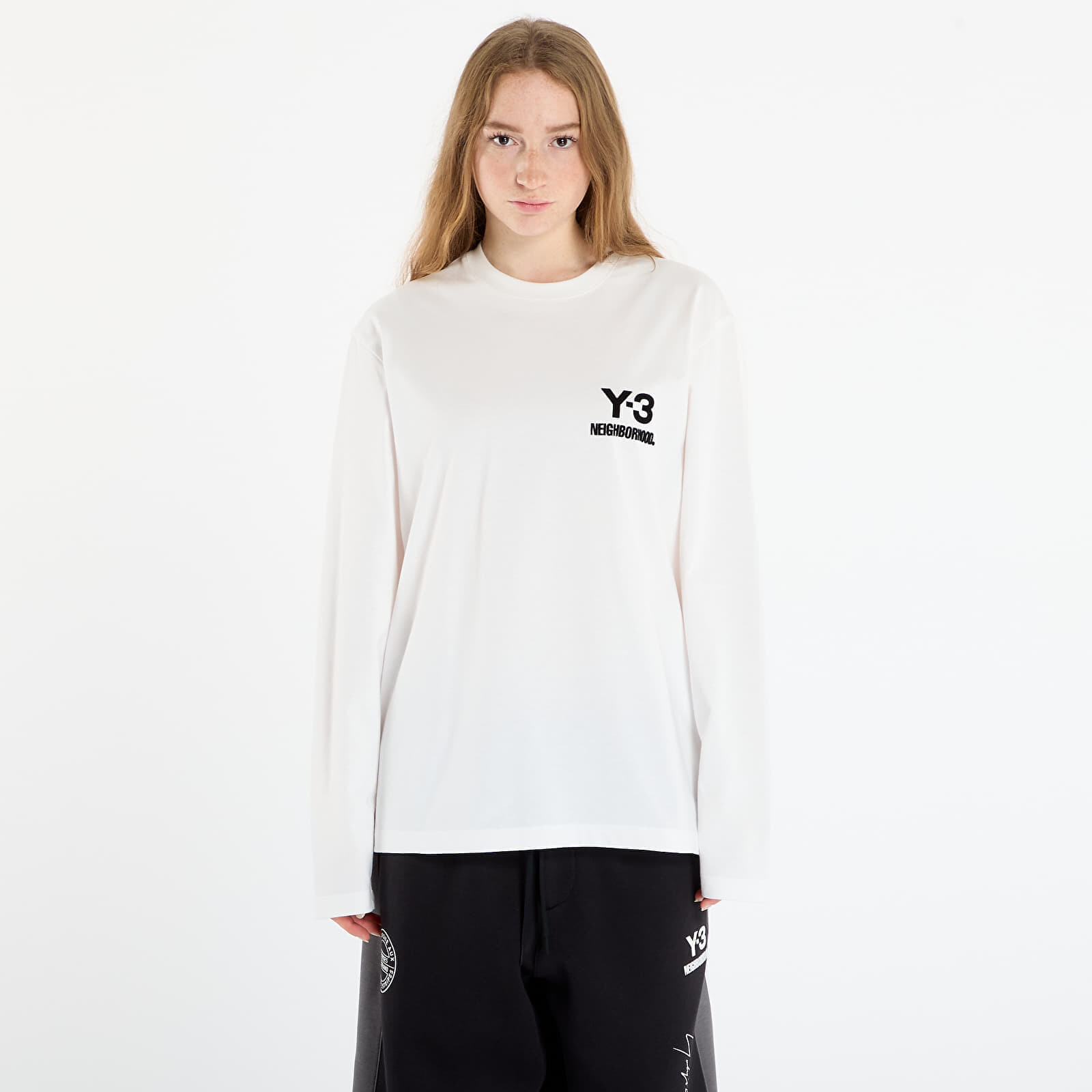 T-shirt Y-3 x Neighborhood Logo Long Sleeve Tee UNISEX Core White XL